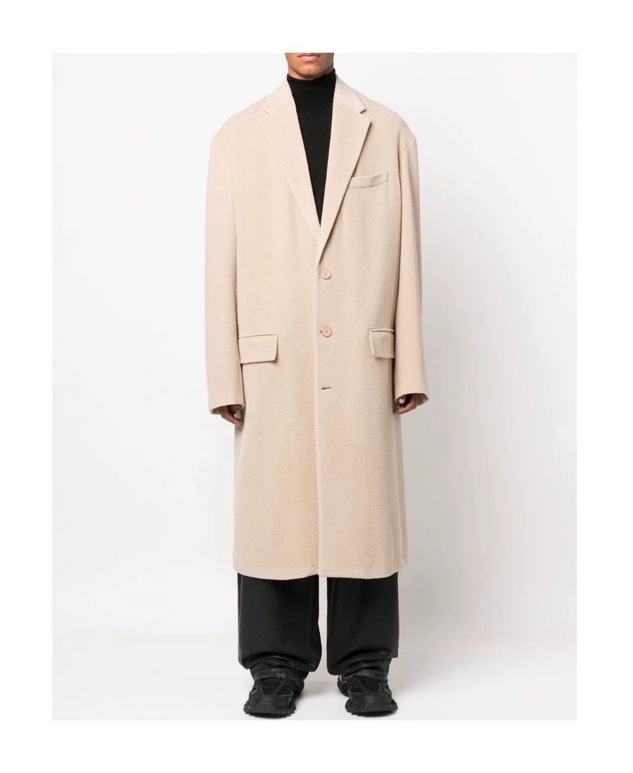 Balenciaga Balenciaga Men's Beige Single-Breasted Coat FR 46 Size US S / EU 44-46 / 1 - 2 Thumbnail