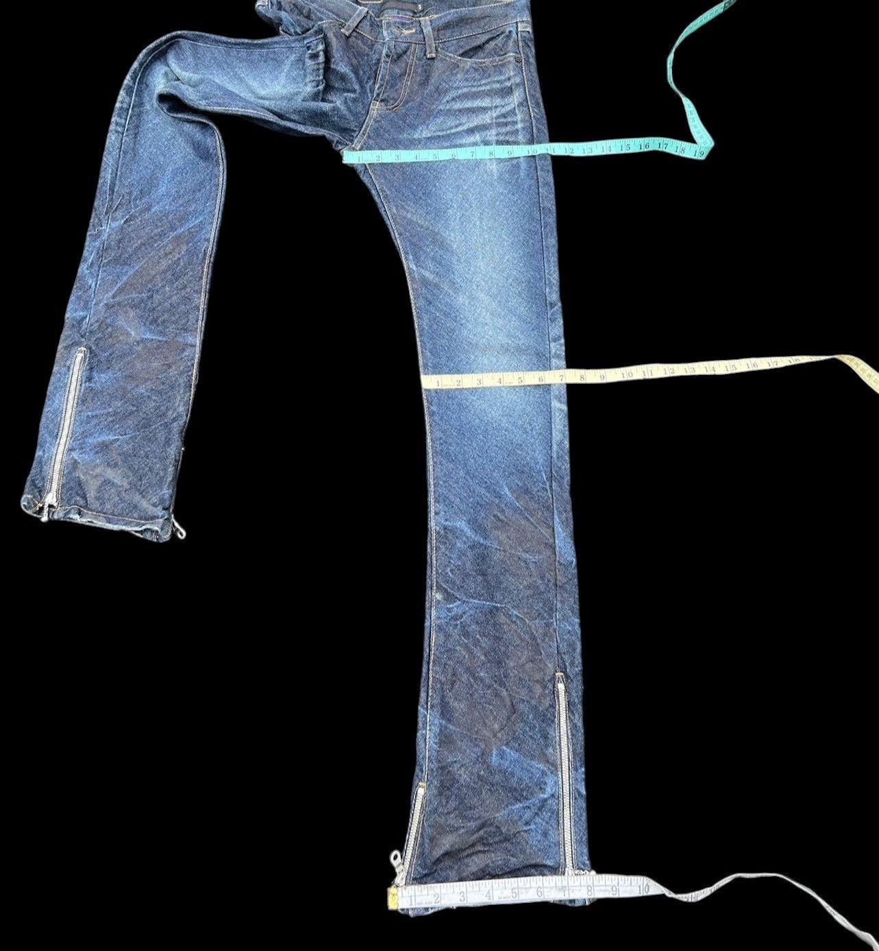 Vintage Vintage FUGA Japan Wax Blue Denim Curve Leg Flare Jeans Size US 29 - 4 Thumbnail