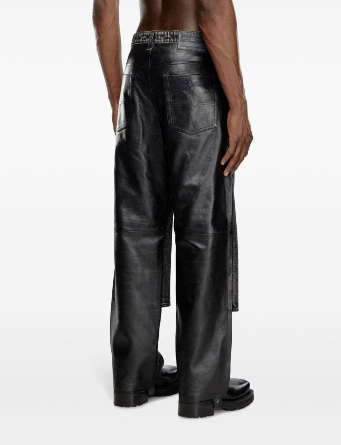Diesel Diesel P-BRETCH Leather and denim Pant Size US 32 / EU 48 - 3 Thumbnail