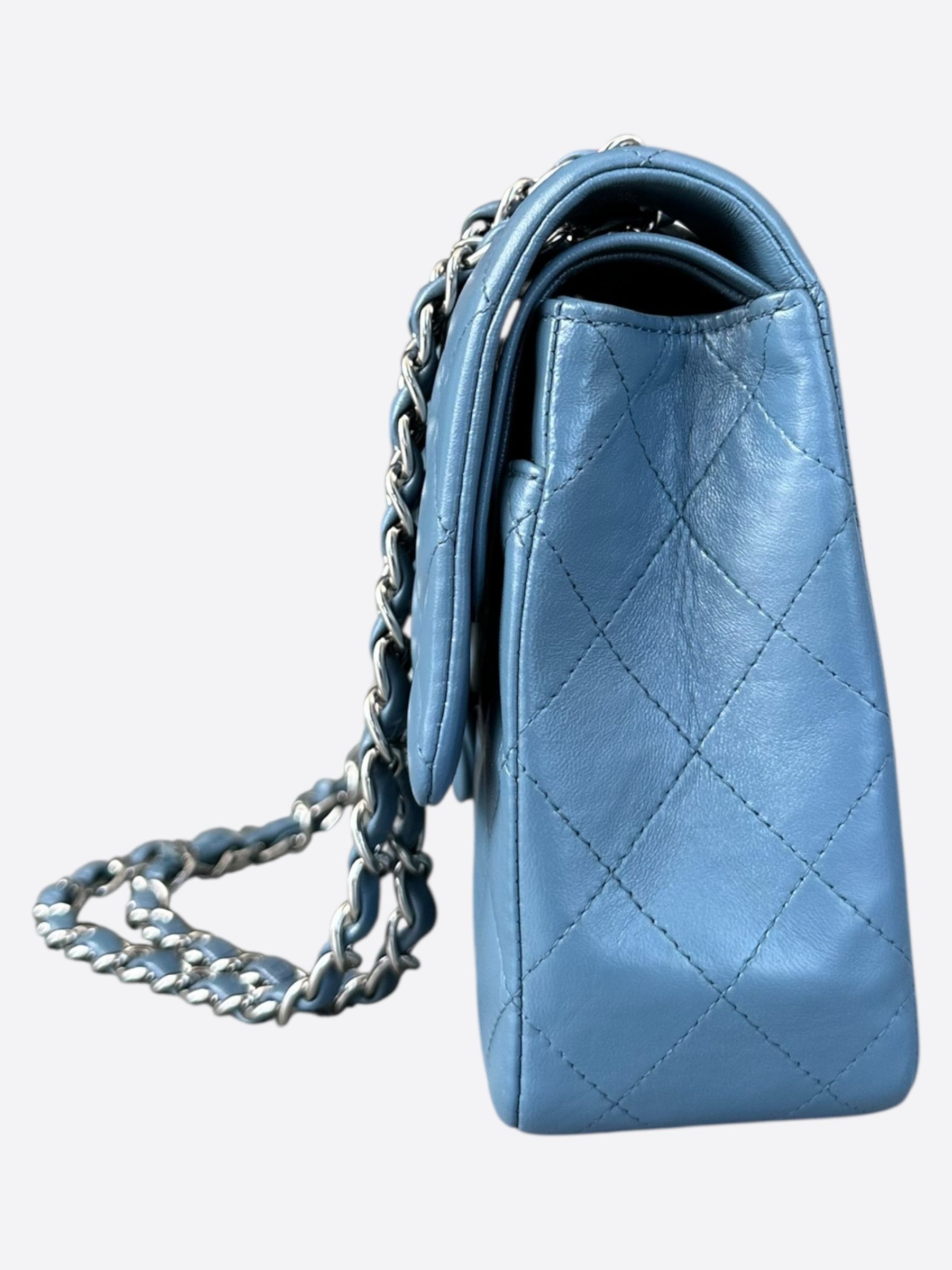 Chanel Chanel Blue Lambskin Quilted Medium Flap Bag Size ONE SIZE - 4 Thumbnail