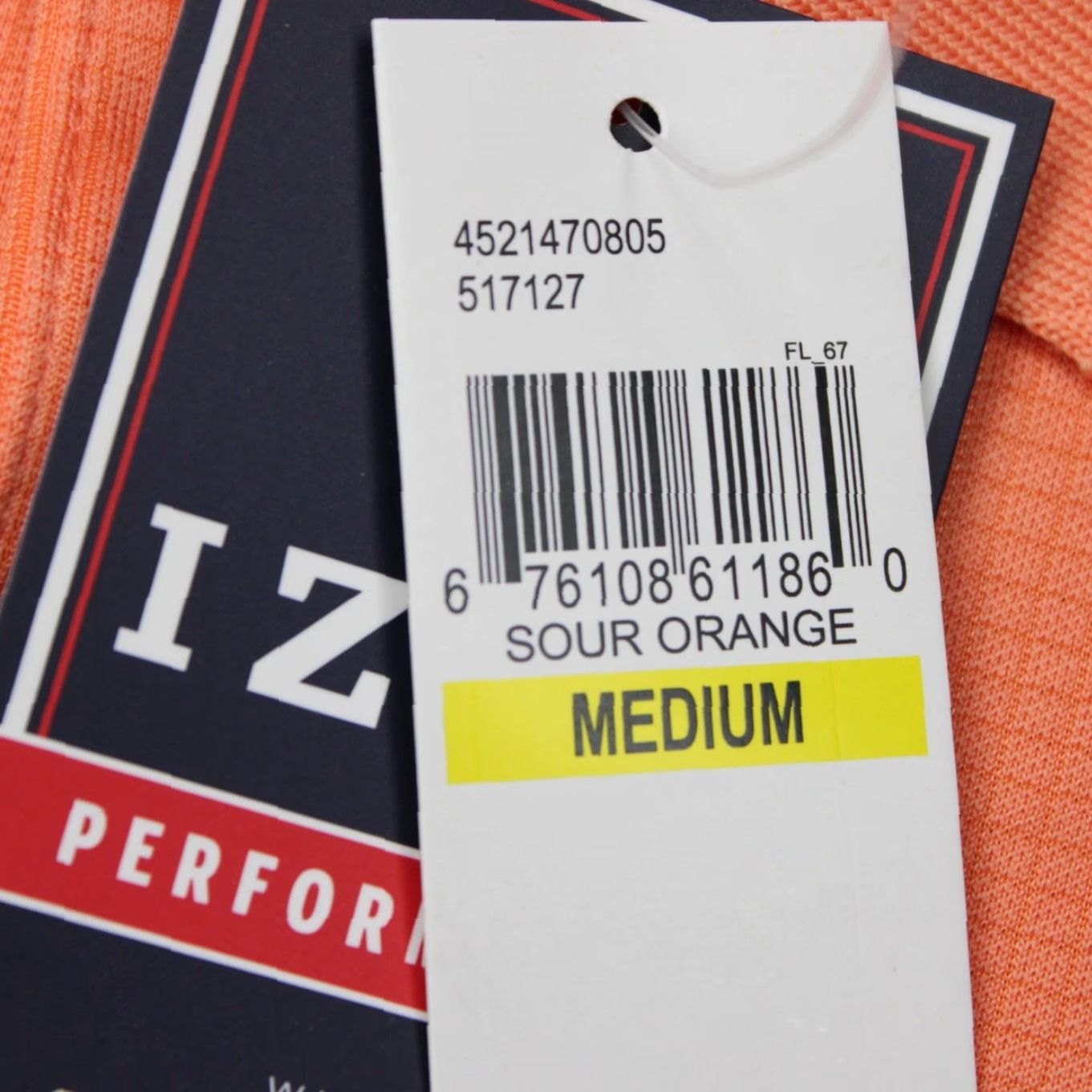 Izod IZOD Polo Shirt NWT Mens Medium Sour Orange Performance CoolFX Short Sleeve Shirt Size US M / EU 48-50 / 2 - 6 Thumbnail