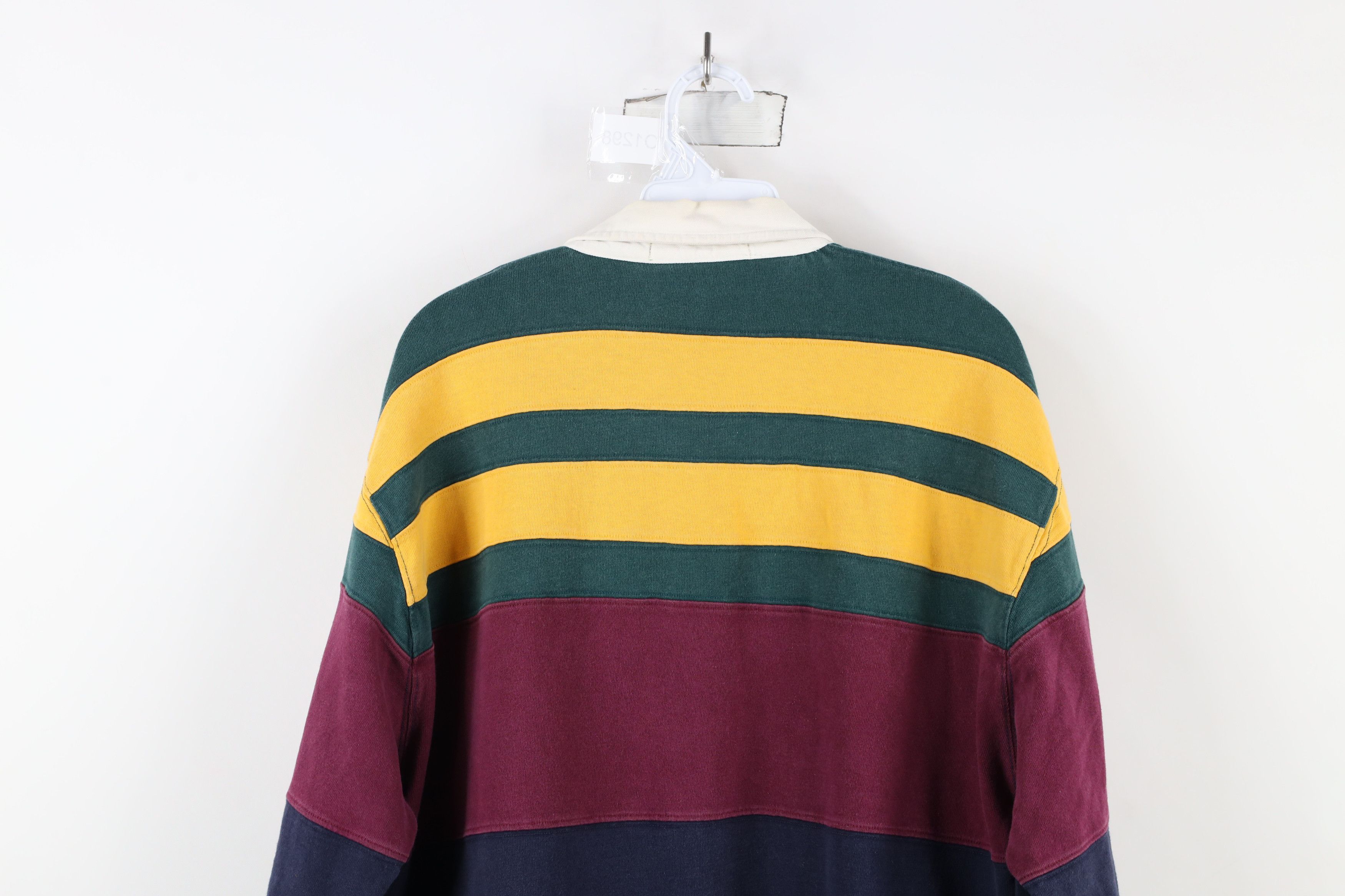 Vintage Vintage 90s Streetwear Striped Long Sleeve Rugby Polo Size US XL / EU 56 / 4 - 12 Thumbnail