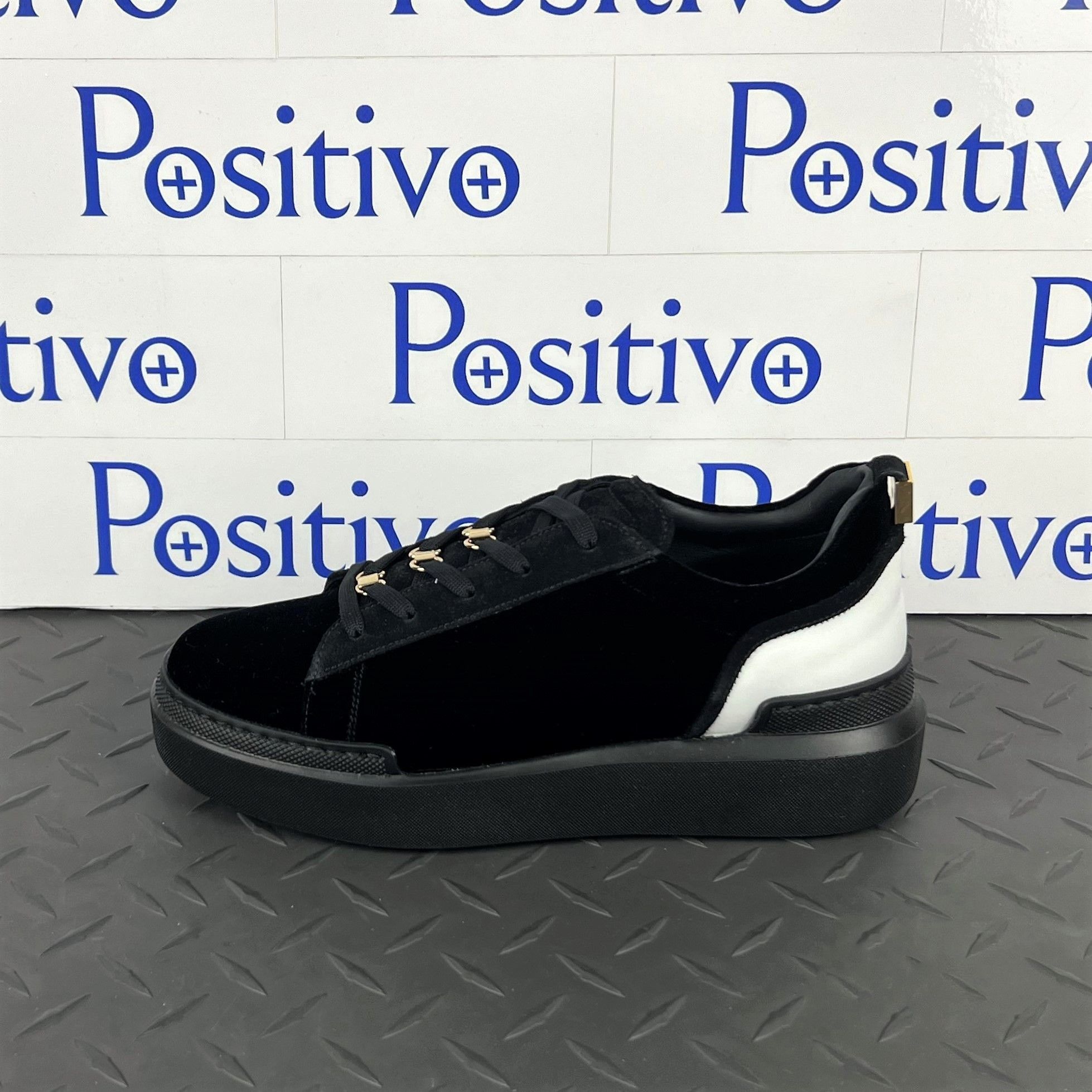 Buscemi Buscemi Ninna Velvet Black Leather Sneakers US 7 Size US 7 / IT 37 - 1 Thumbnail