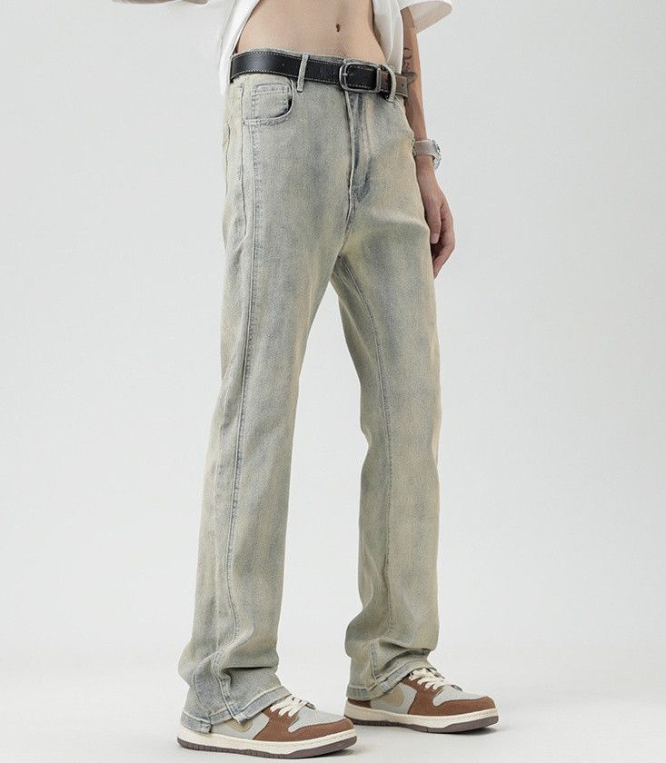 Japanese Brand × Jean Washed straight distressed casual bootcut jeans Size US 32 / EU 48 - 2 Thumbnail