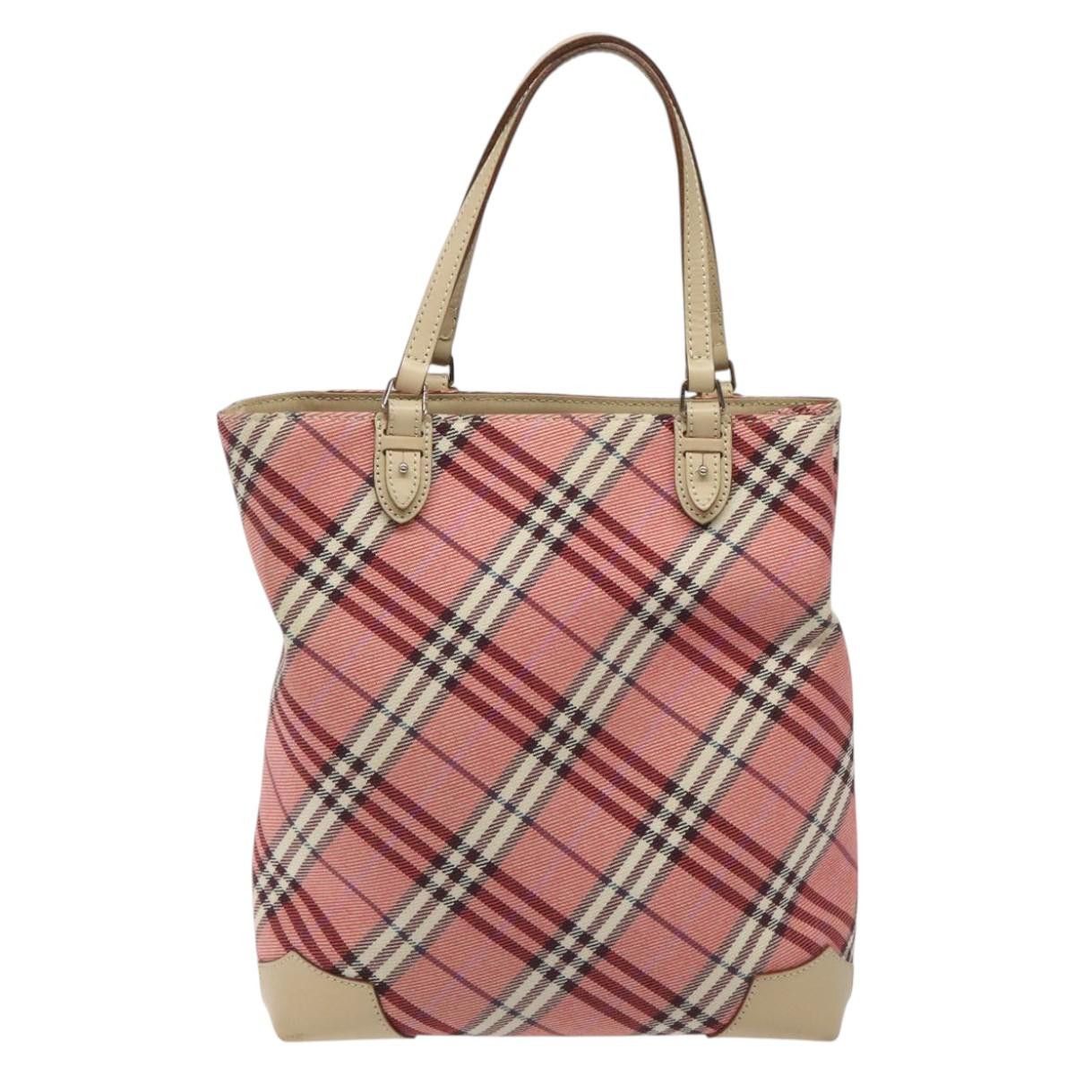 Burberry Nova Check Pink Canvas Tote Bag (Pre-Owned) Size ONE SIZE - 1 Thumbnail