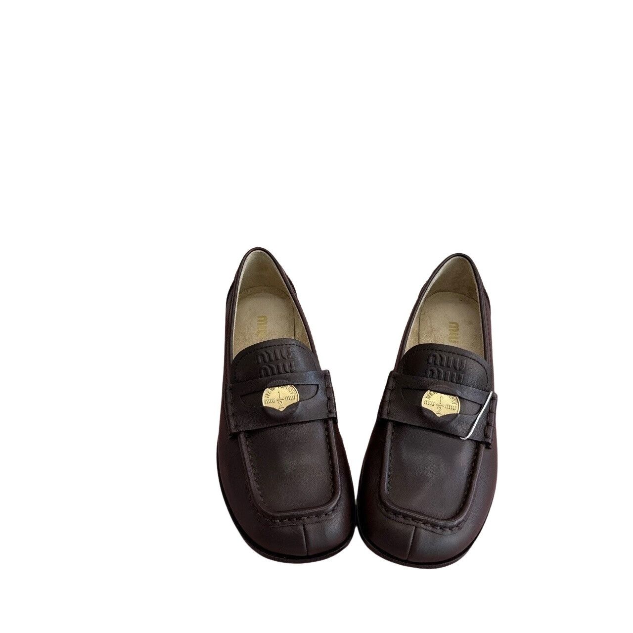 Miu Miu Miu Miu Coin Leather Loafers Size 35.5 Size US 5.5 / IT 35.5 - 1 Thumbnail