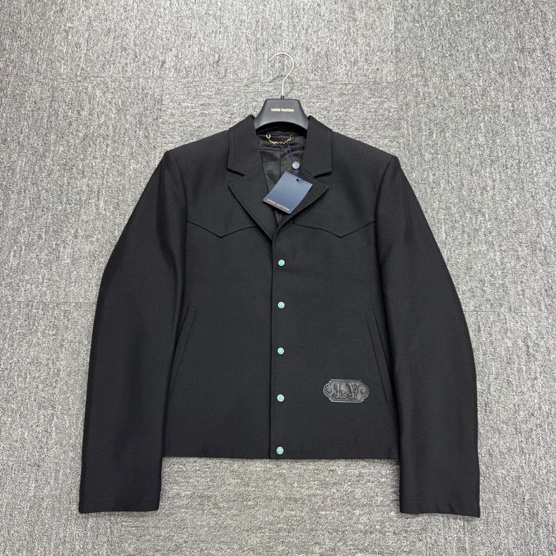 Louis Vuitton Louis Vuitton Fei Dong Turquoise Wool Suit Jacket Size US S / EU 44-46 / 1 - 1 Thumbnail