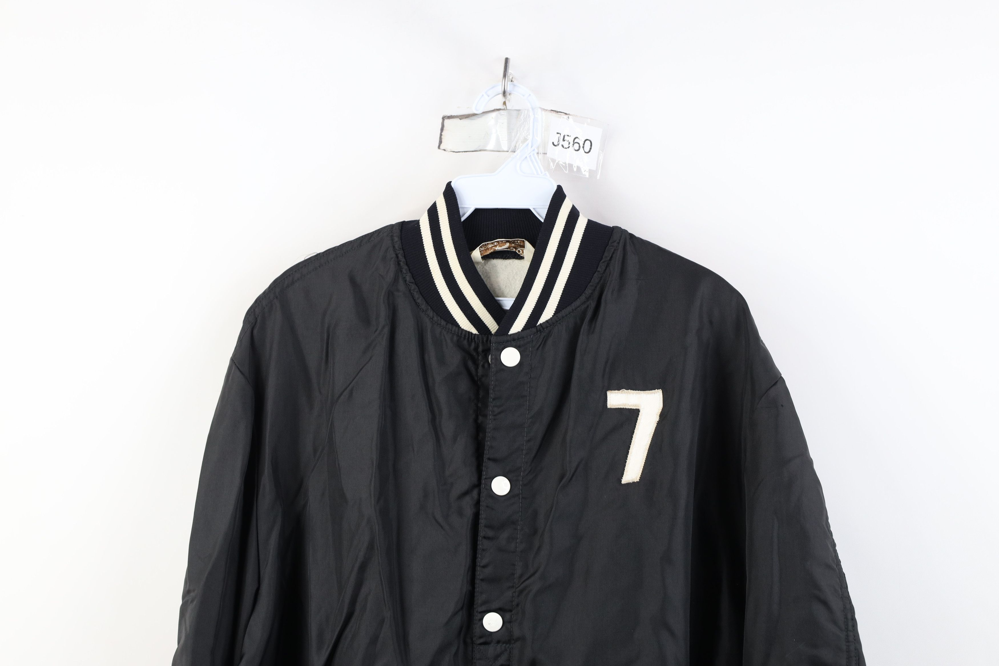 Vintage Vintage 80s 90s Streetwear Striped Pullover Satin Jacket USA Size US L / EU 52-54 / 3 - 2 Thumbnail