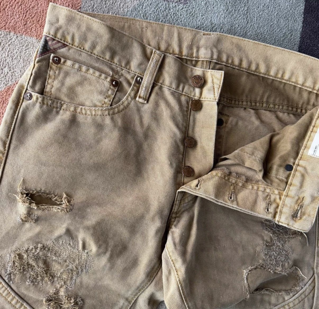 Denim & Supply Ralph Lauren Ralph Lauren Denim Supply Distressed Canvas Cargo Pants K22 Size US 29 - 5 Thumbnail