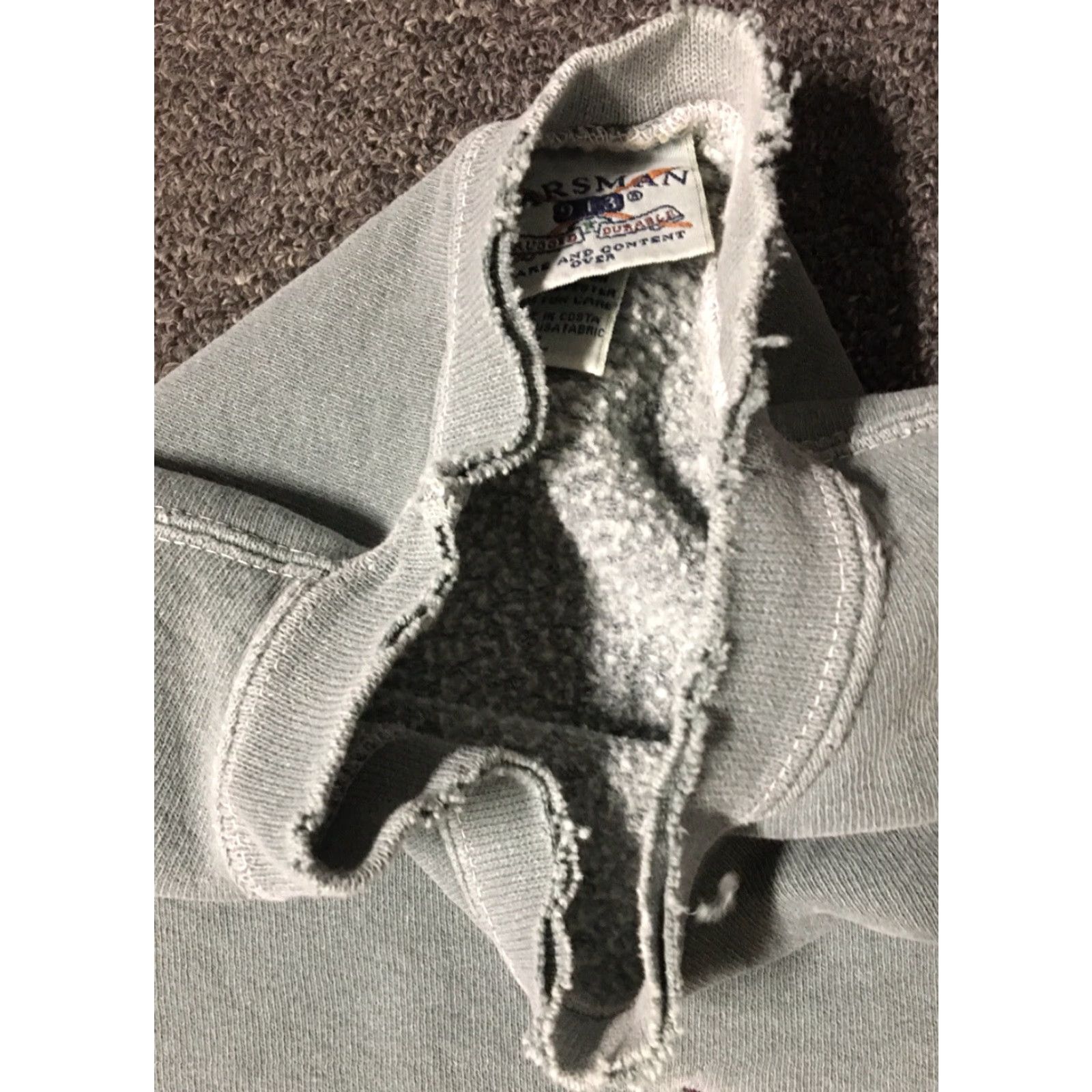 Vintage VINTAGE Maine Spellout Faded Distressed Sweatshirt L Green 90s Grunge nautical School Pullover Mens Sweatshirt Size US L / EU 52-54 / 3 - 5 Thumbnail