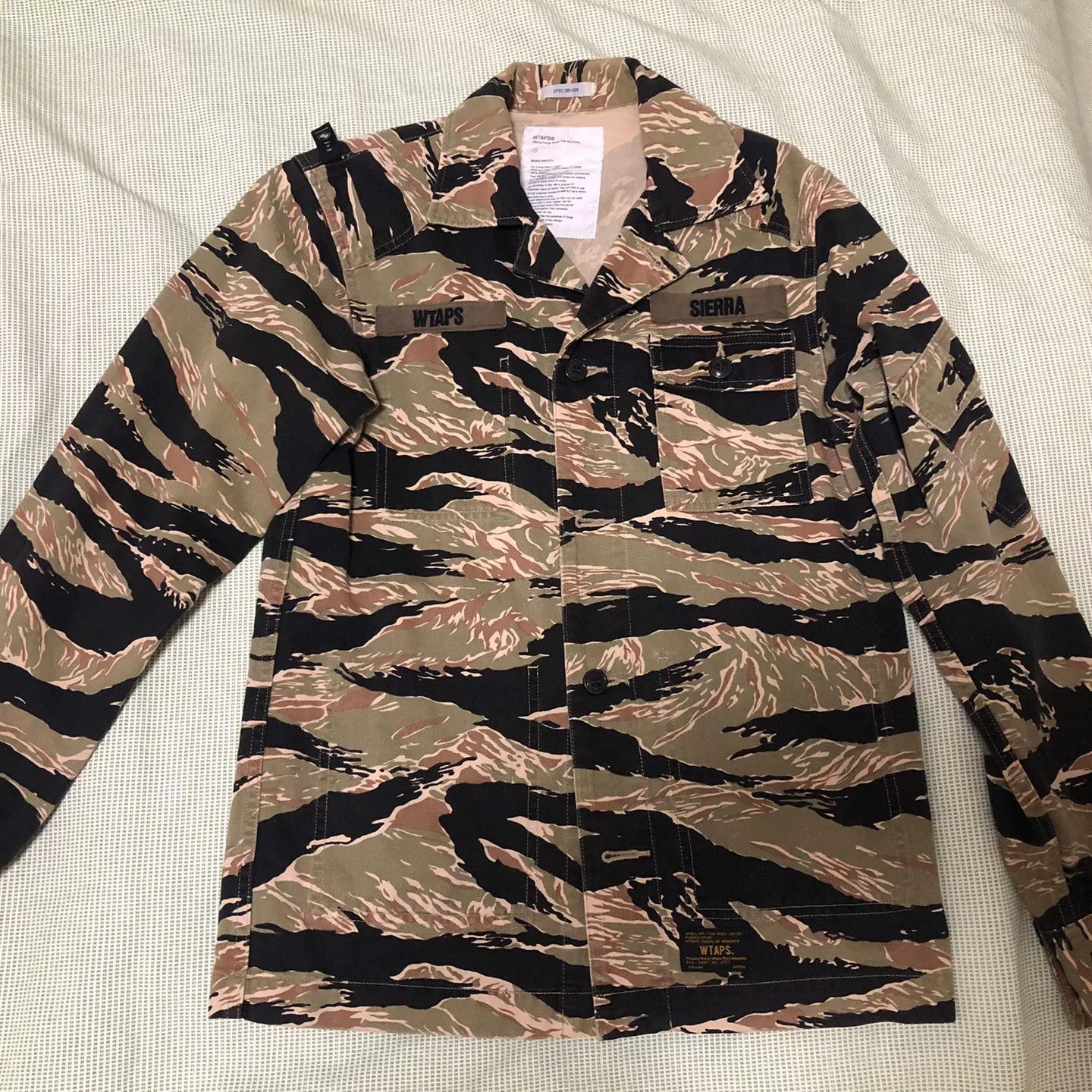 wtaps tiger stripe jacket in size S