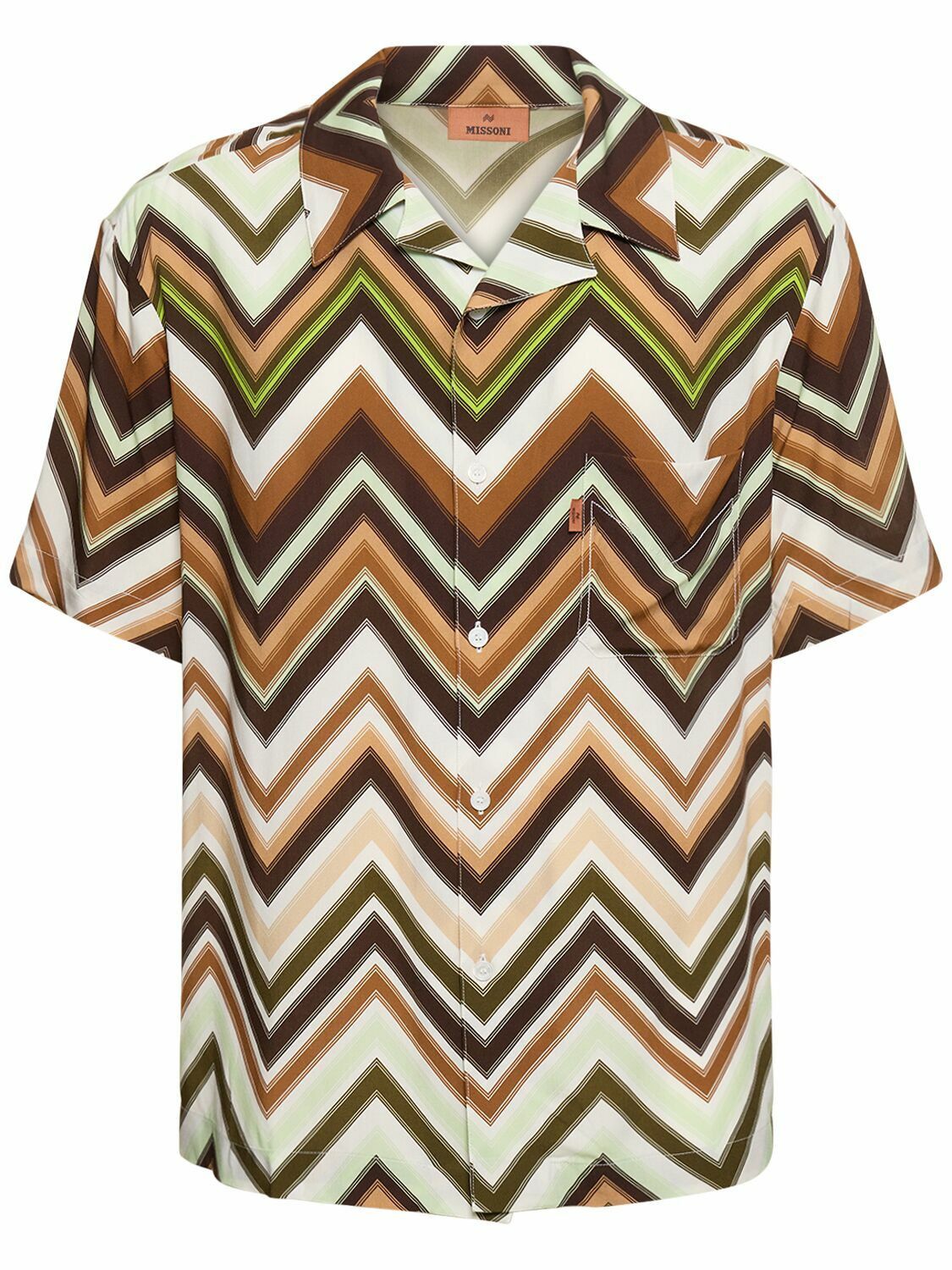 Missoni o1mle1025 Short Sleeve Shirt in Multicolor Size US XL / EU 56 / 4 - 1 Thumbnail