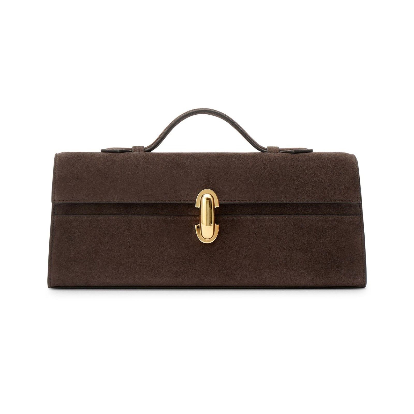 Savette SAVETTE Symmetry Slim Coffee Suede Clutch Bag New & Authenti Size ONE SIZE - 4 Thumbnail