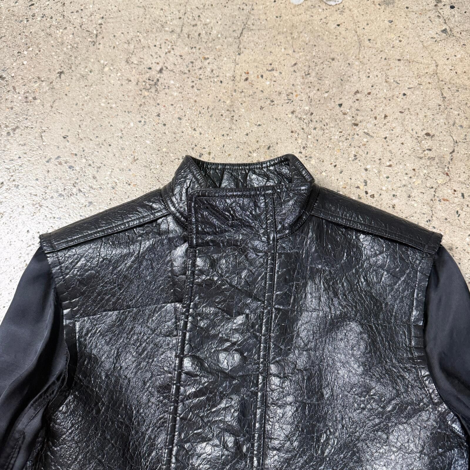 Rick Owens Rick Owens SS16 Cyclops Leather Silk Sleeve Jacket Size US S / EU 44-46 / 1 - 2 Thumbnail