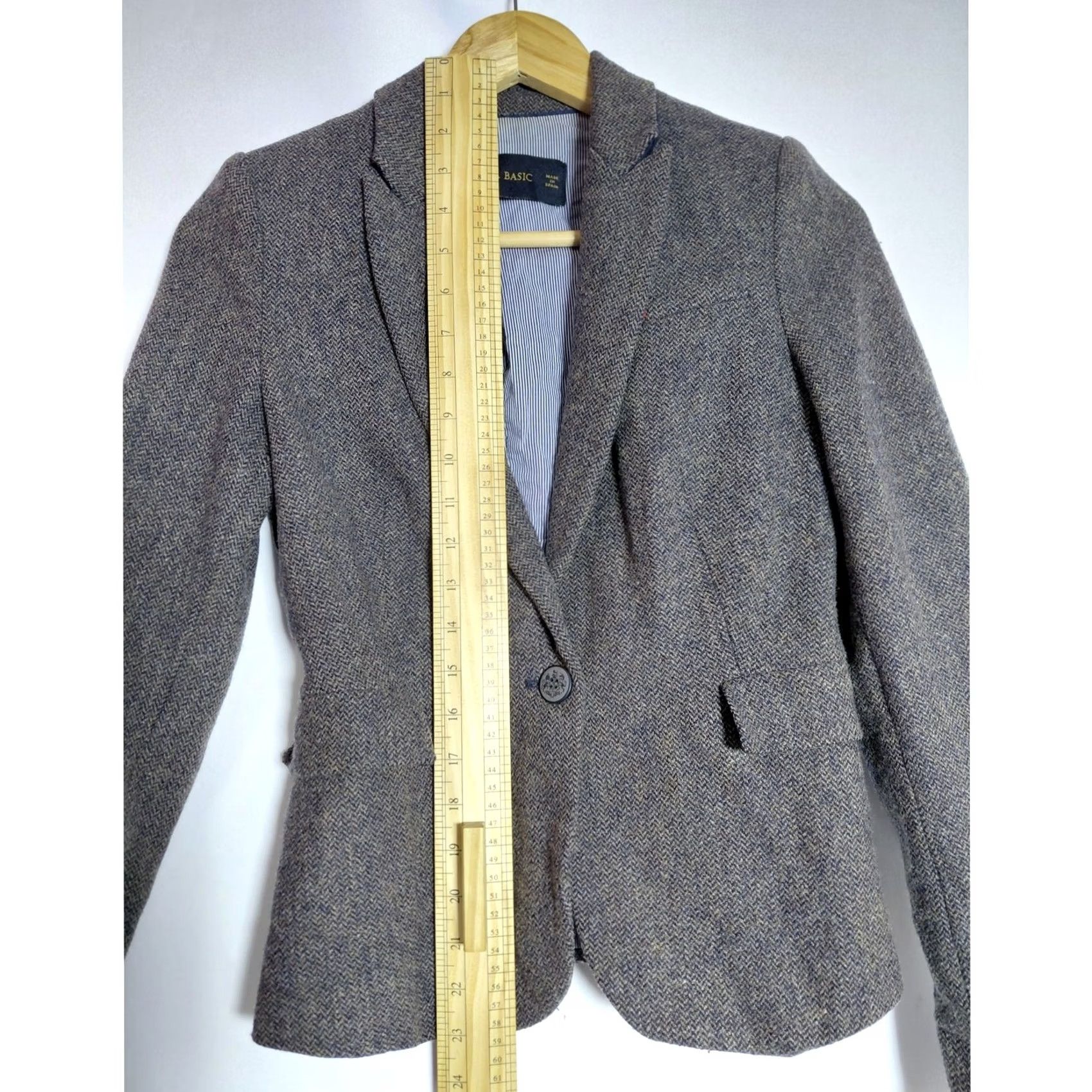 Zara ZARA BASIC Blazer Brown Solid Long Sleeve Women Size XS Size XS / US 0-2 / IT 36-38 - 6 Thumbnail