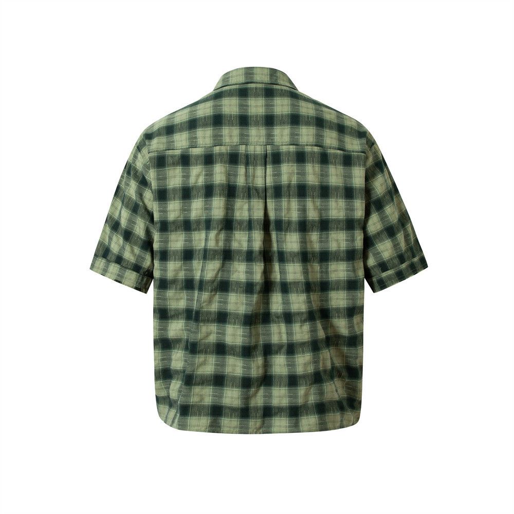 Japanese Brand × Vintage Men's summer patch embroidered plaid loose check shirt Size US M / EU 48-50 / 2 - 2 Thumbnail