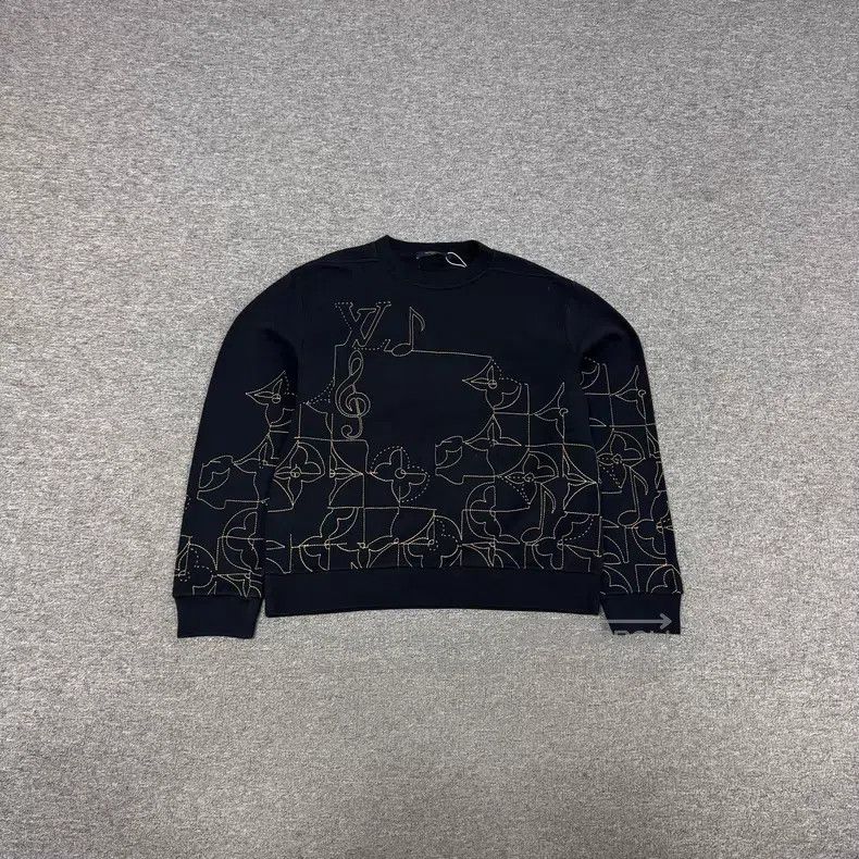 Louis Vuitton Louis Vuitton Musical Note Three-Flower Embroidered Sweats Size US M / EU 48-50 / 2 - 1 Thumbnail