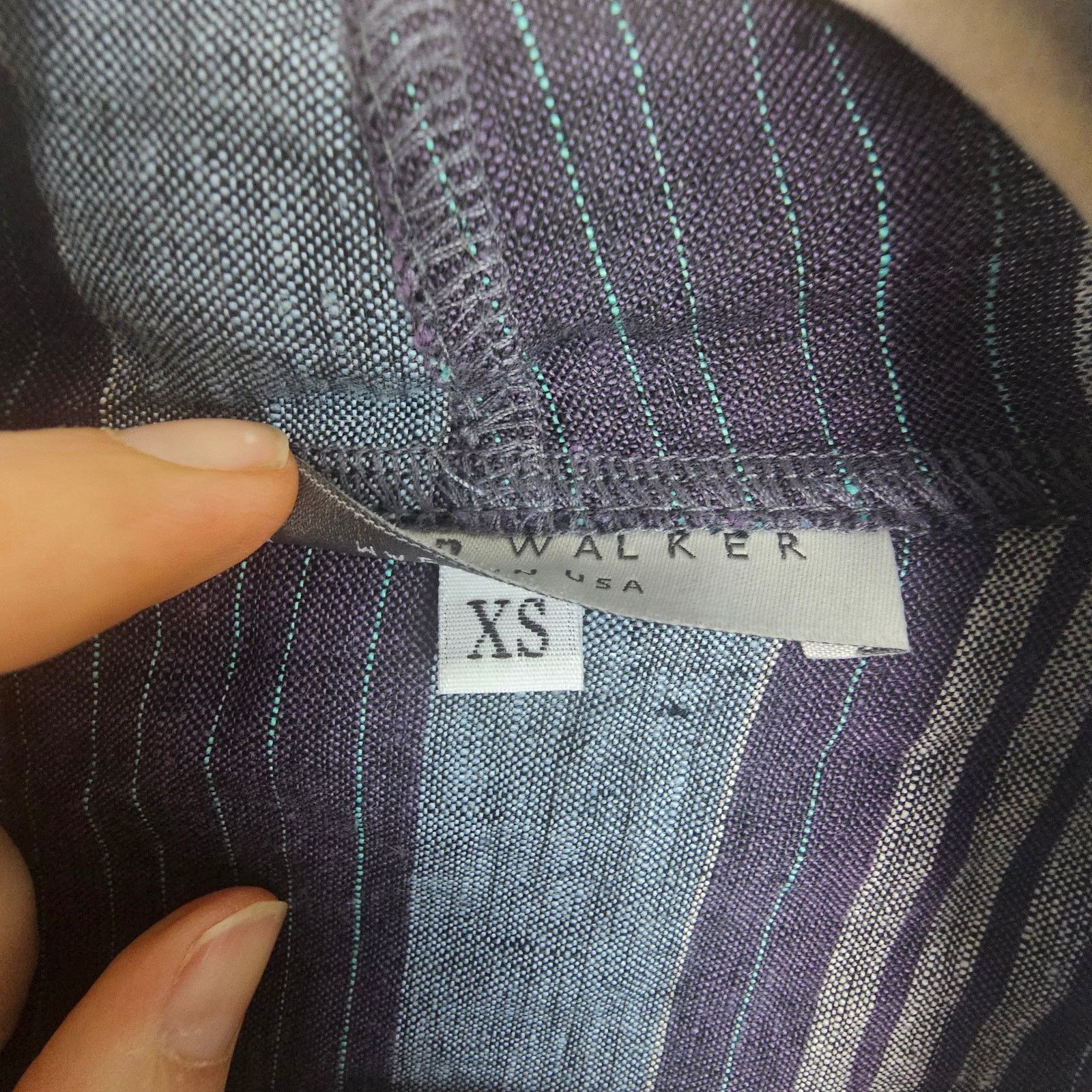 Bryn Walker Bryn Walker Womens Striped Linen Kai Jacket Sz XS Lagenlook Size XS / US 0-2 / IT 36-38 - 7 Thumbnail