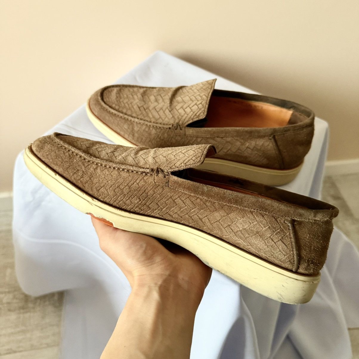 Santoni Santoni Suede Loafer Dress Shoes Size US 9.5 / EU 42-43 - 7 Thumbnail