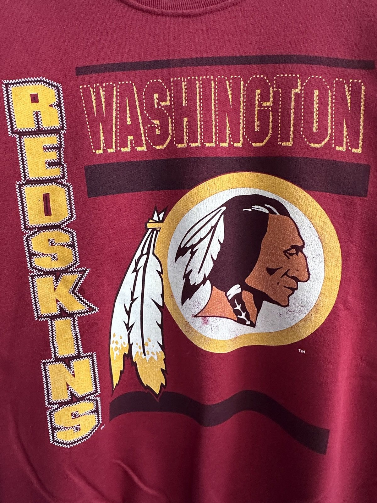 Vintage vintage 90s WASHINGTON REDSKINS promo sweatshirts Size US L / EU 52-54 / 3 - 3 Thumbnail