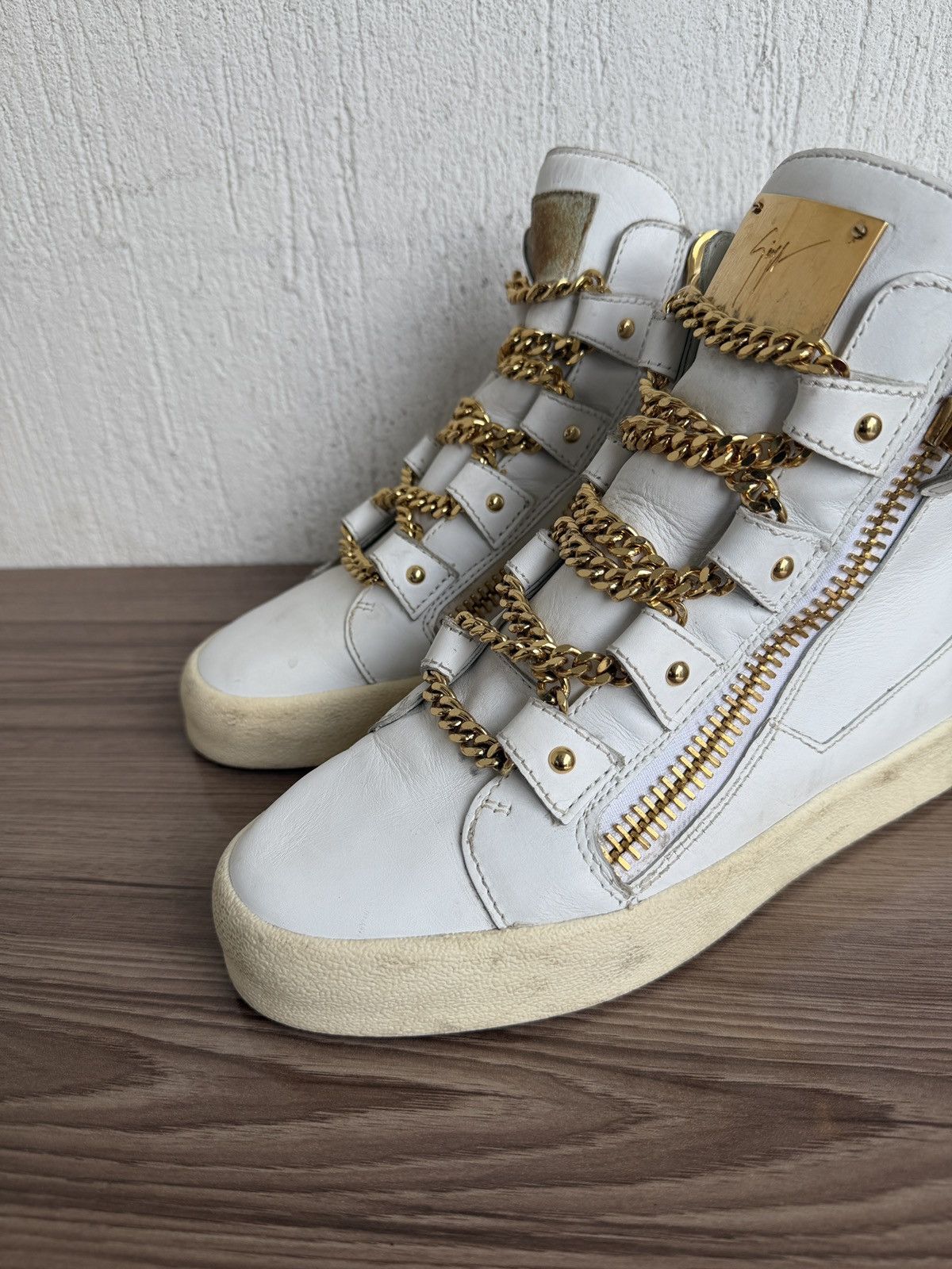 Giuseppe Zanotti Golden chain high sneaker Size US 9 / EU 42 - 8 Thumbnail