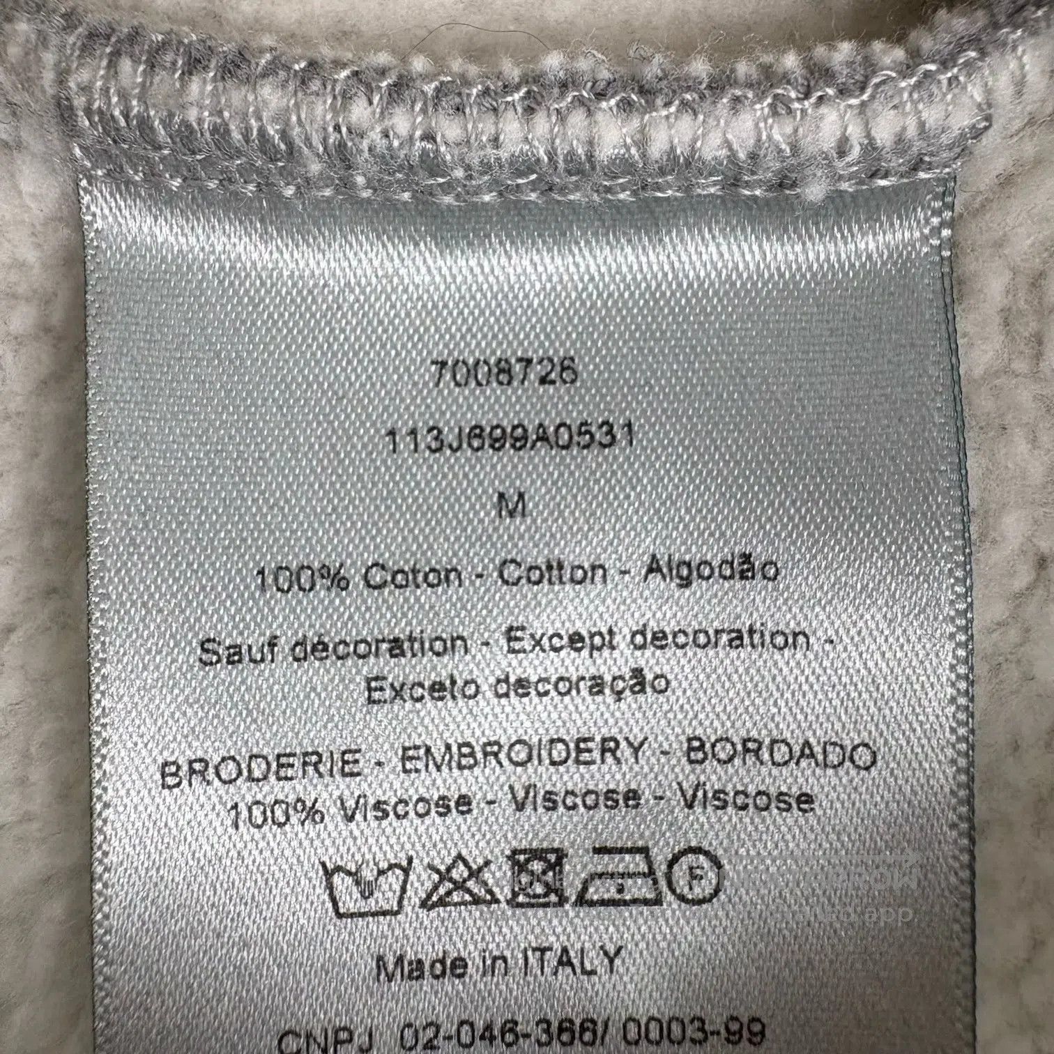 Dior Dior Essentials Series Cotton Fleece CD Icon Embroidered R Size US M / EU 48-50 / 2 - 5 Thumbnail