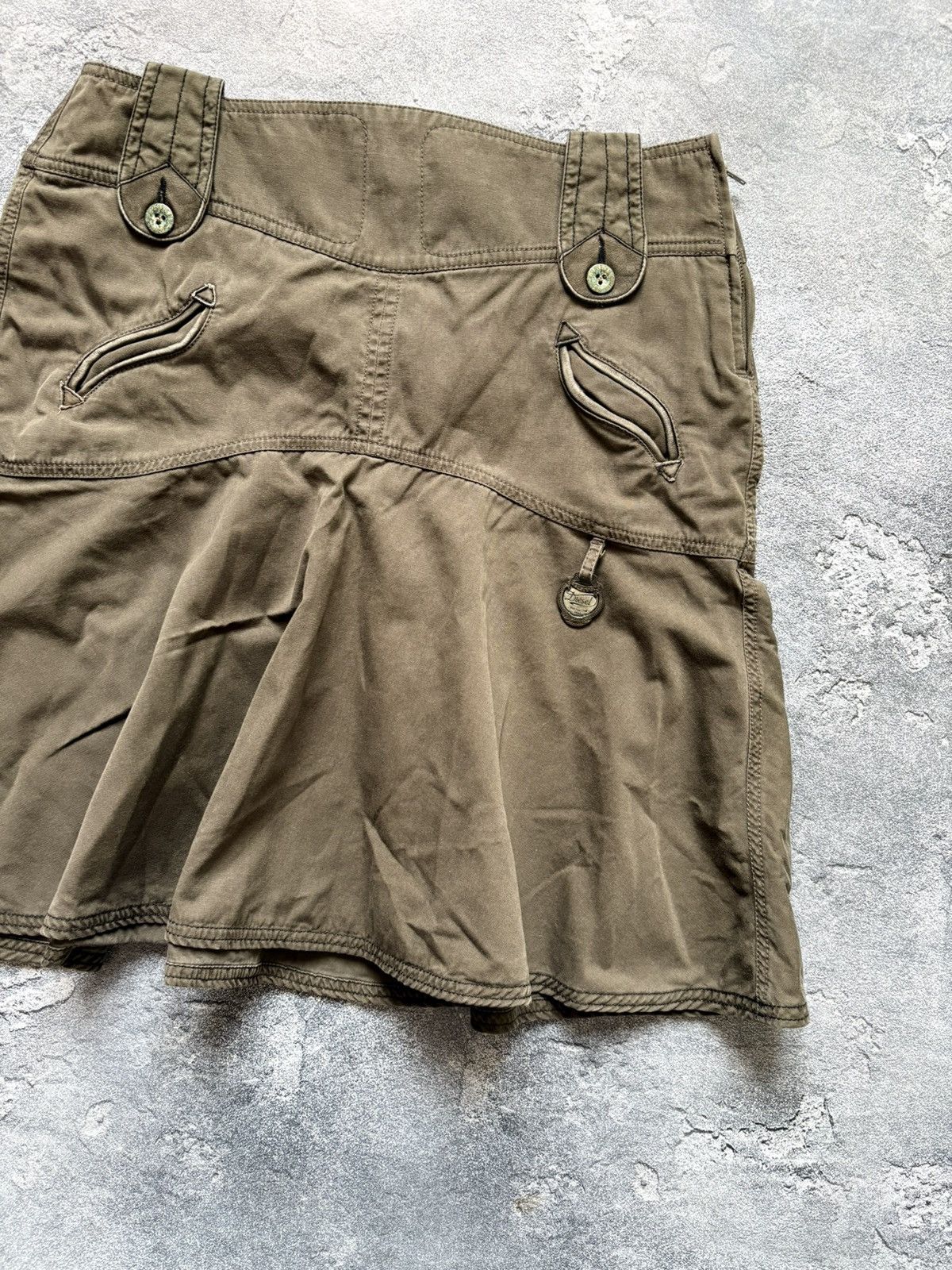 Diesel Vintage 00s Diesel Y2K Avant Garde Military Skirt Size 28 Size 28" / US 6 / IT 42 - 4 Thumbnail