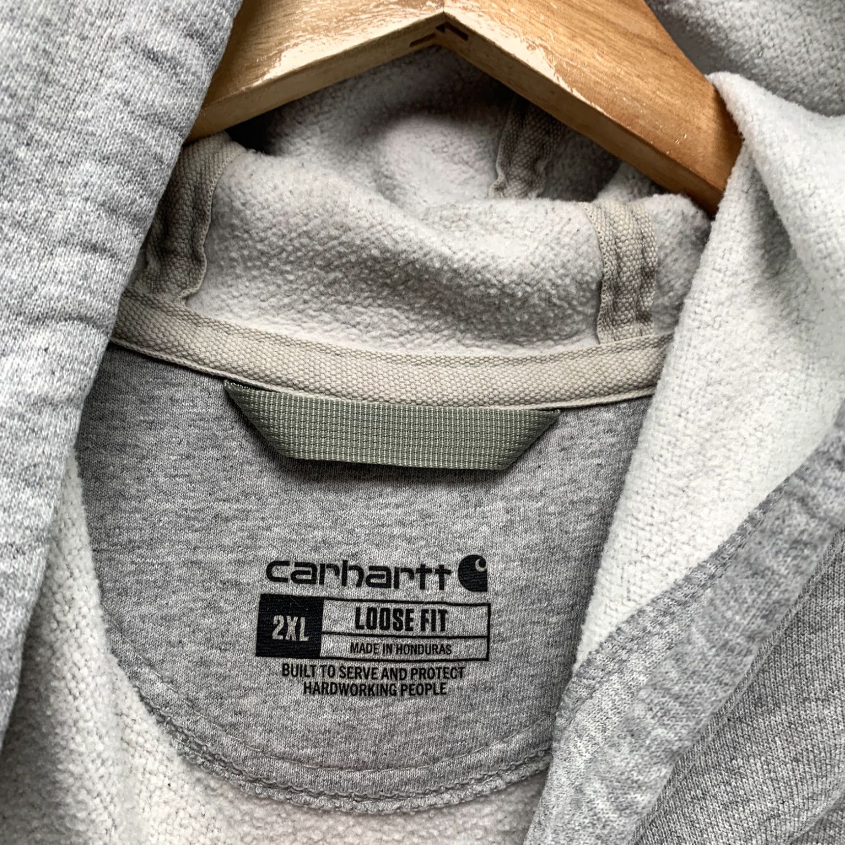 Carhartt VINTAGE Carhartt Hoodie Shirt Men 2XL Gray Loose Fit Pullover Hooded Workwear Outdoor 90s Mens Size US XXL / EU 58 / 5 - 3 Thumbnail