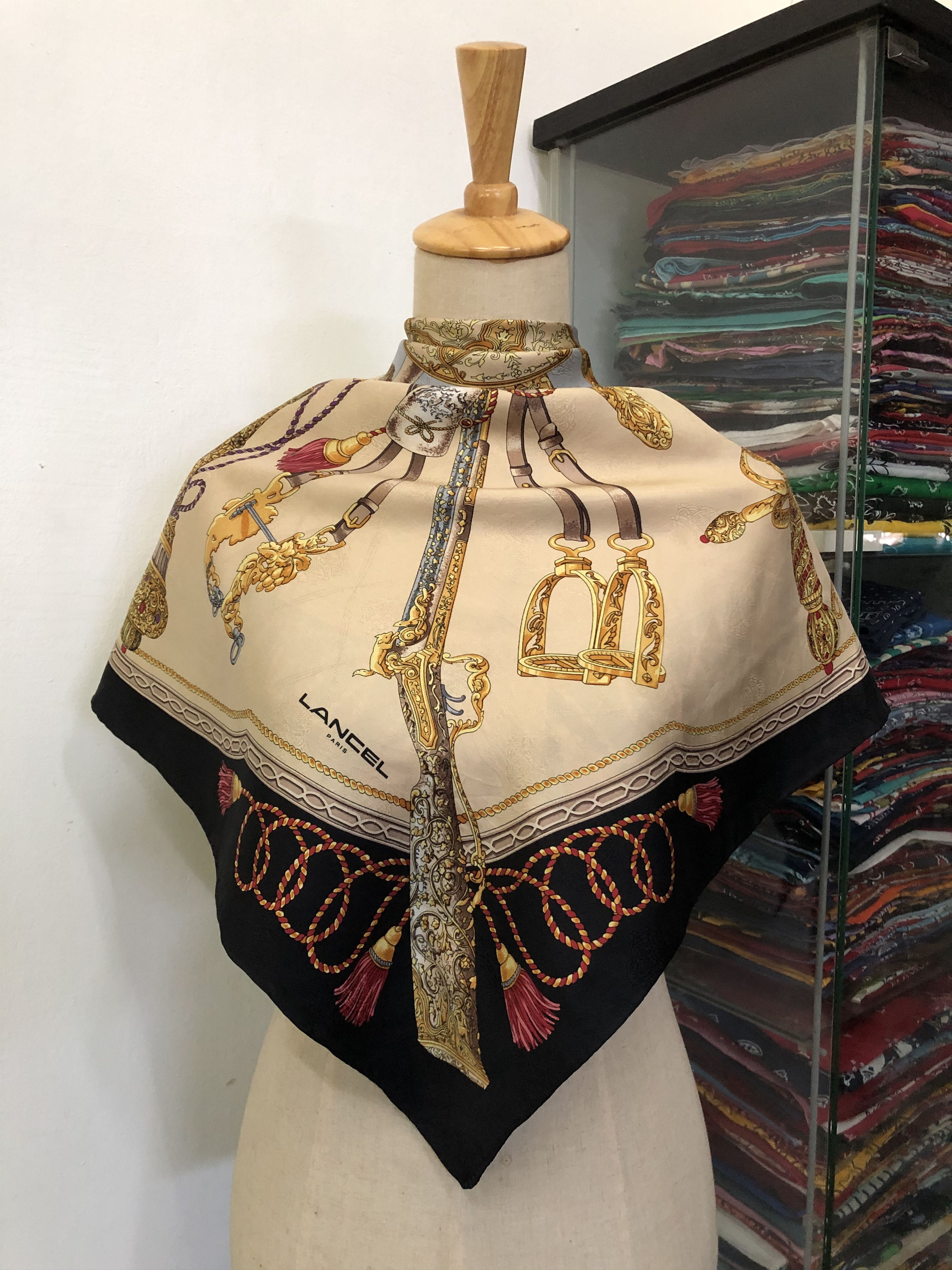 Lancel × Vintage Vintage Lancel Silk Scarf Size ONE SIZE - 1 Thumbnail
