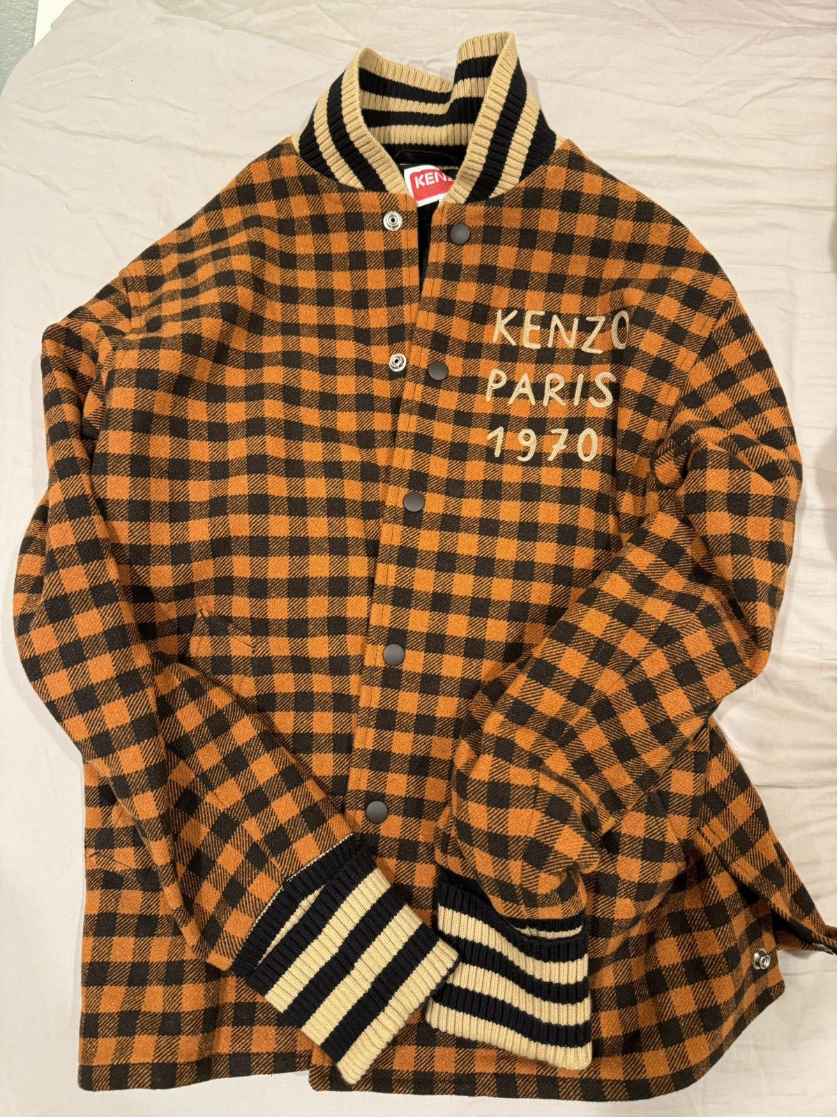 Kenzo Kenzo Varsity Checkered Jacket Size US S / EU 44-46 / 1 - 1 Thumbnail