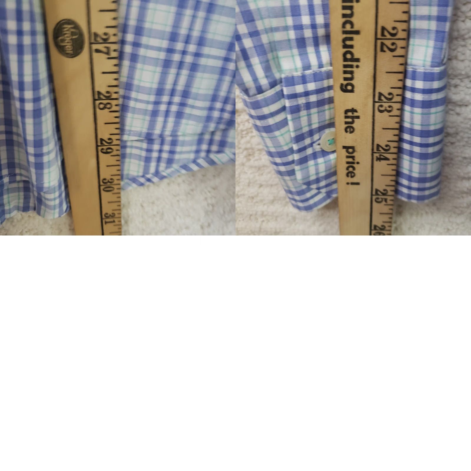 Southern Tide Southern Tide Button-Down Shirt Blue Plaid Long Sleeve Men L Dress Shirt Vintage? No. Size 42R - 9 Thumbnail