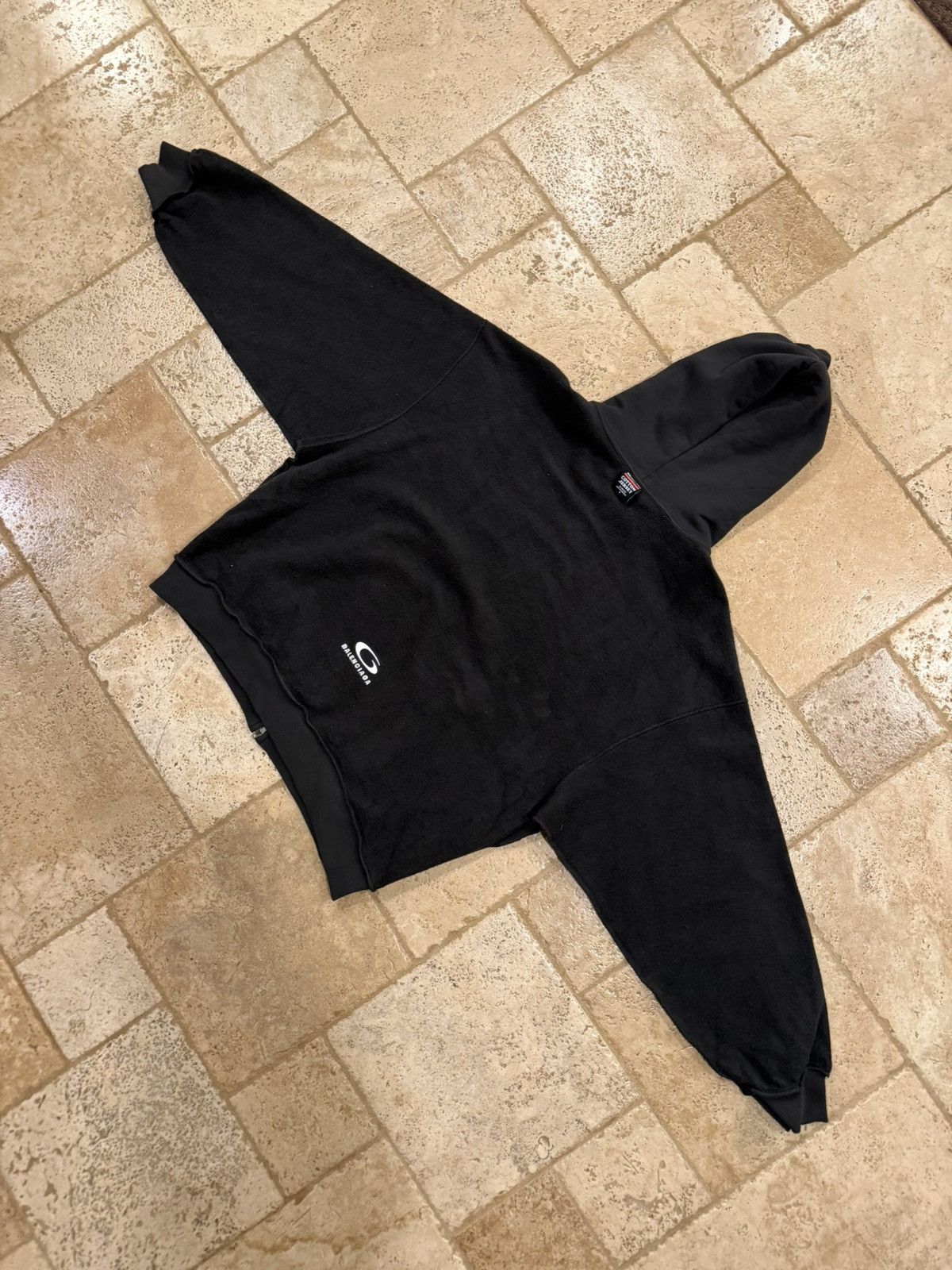 Balenciaga Balenciaga Loop Sports Icon Inside-Out Washed Black Hoodie Size US M / EU 48-50 / 2 - 10 Thumbnail