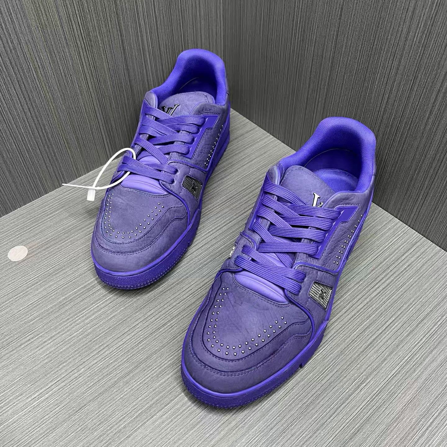 Louis Vuitton Louis Vuitton Trainer Purple Studded Sneaker (SS25 New) K15 Size US 9 / EU 42 - 1 Thumbnail