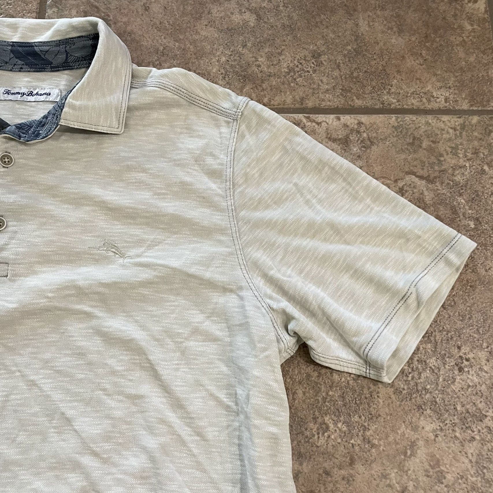 Tommy Bahama Tommy Bahama Polo Shirt Mens Size M Beige Size US M / EU 48-50 / 2 - 2 Thumbnail