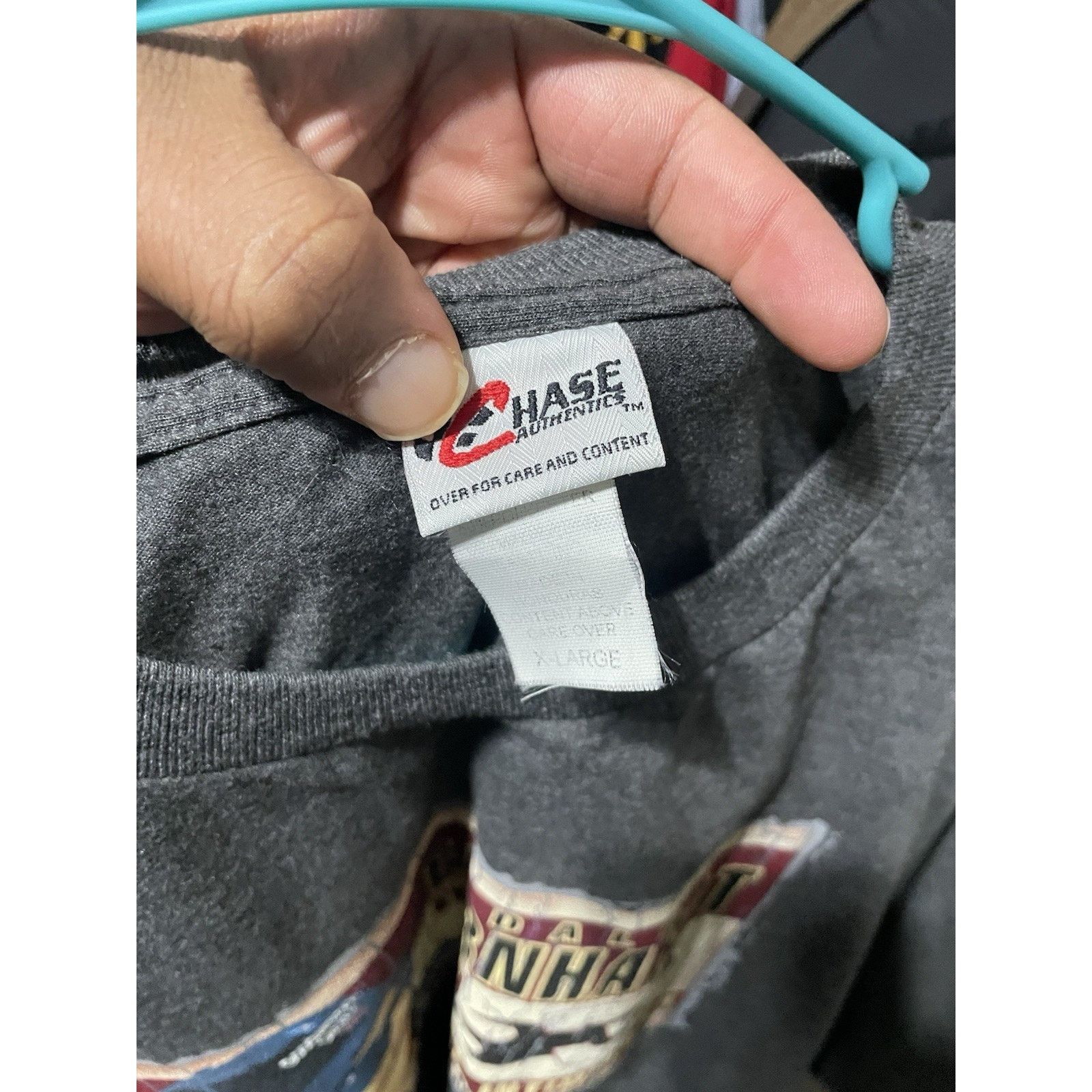 Chase Authentics Size XL- VTG 90’s Chase Authent Dale Earnhardt Sr Grey shirt Size US XL / EU 56 / 4 - 3 Thumbnail