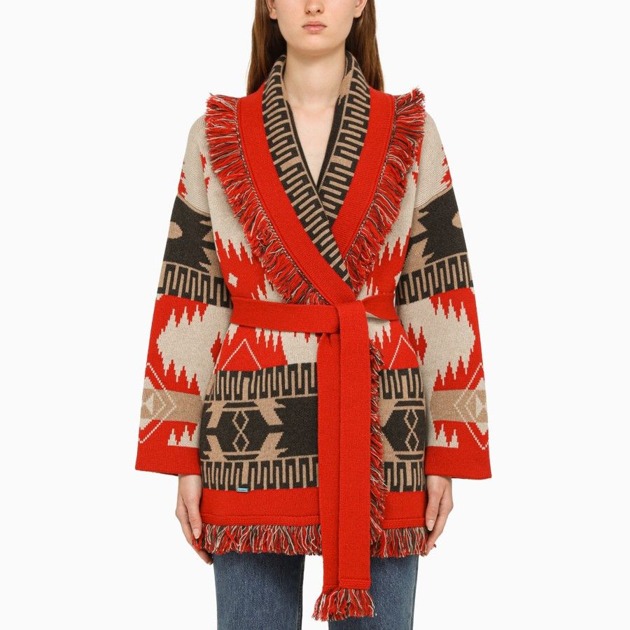 image of Alanui O1D2Blof01223 Cardigan In Red, Women's (Size XS)