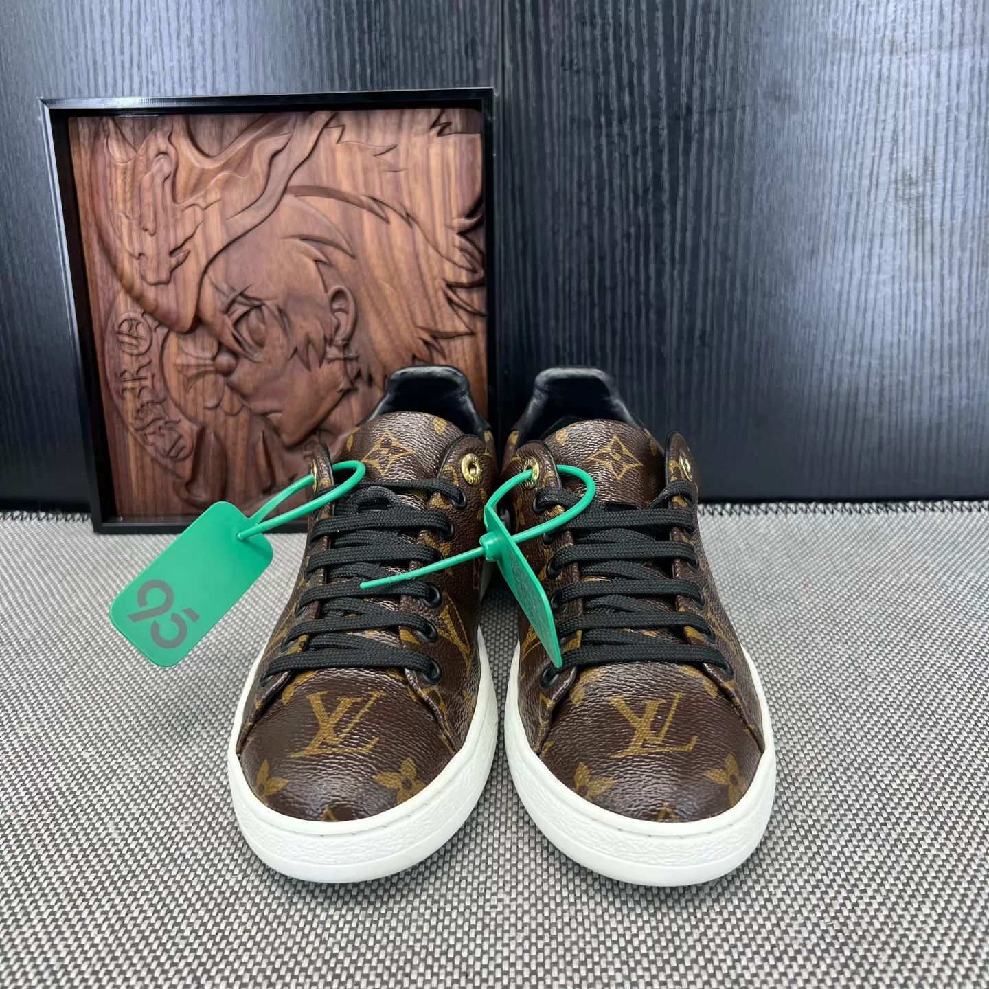 Louis Vuitton LV Monogram Brown Sneaker 36.5 Original Box Size US 6 / IT 36 - 4 Thumbnail