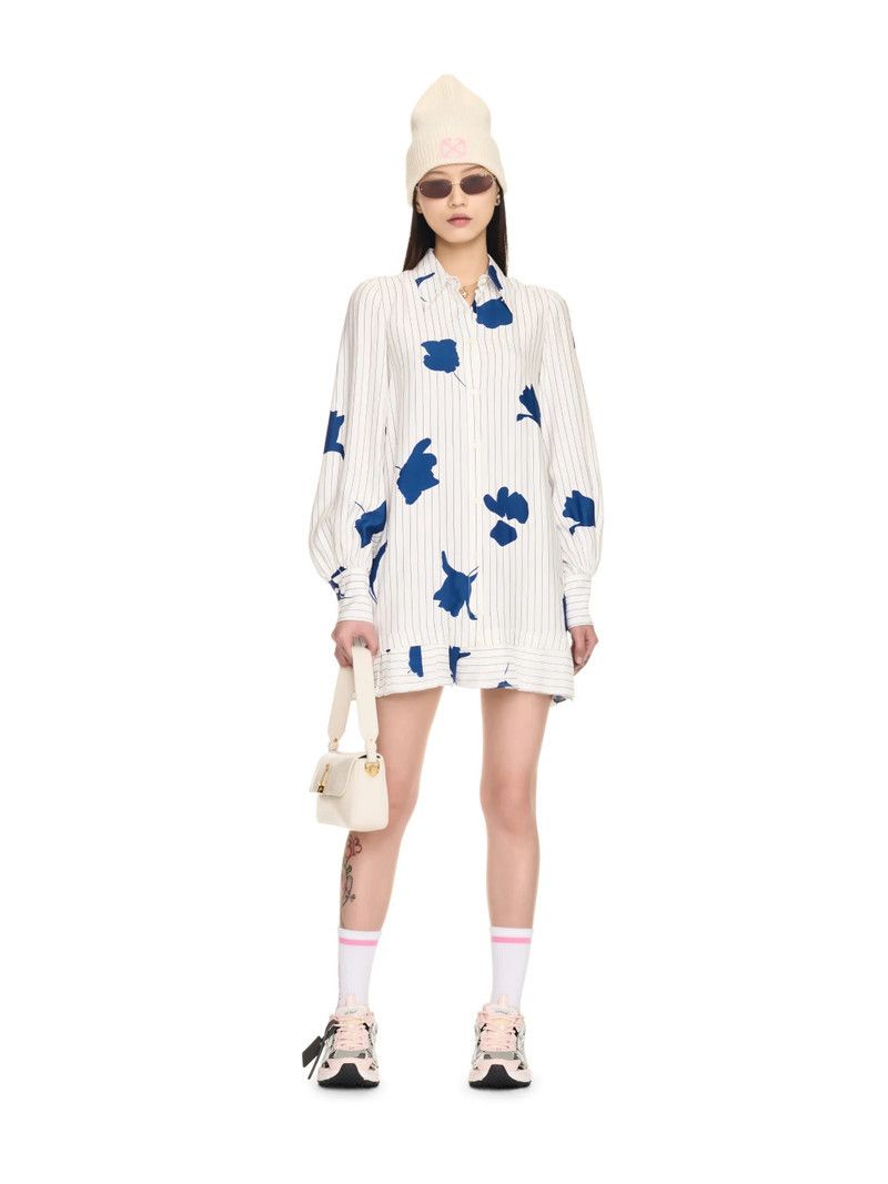 Off-White o1y1225 Mini Dress in White/Blue Size XS / US 0-2 / IT 36-38 - 2 Thumbnail