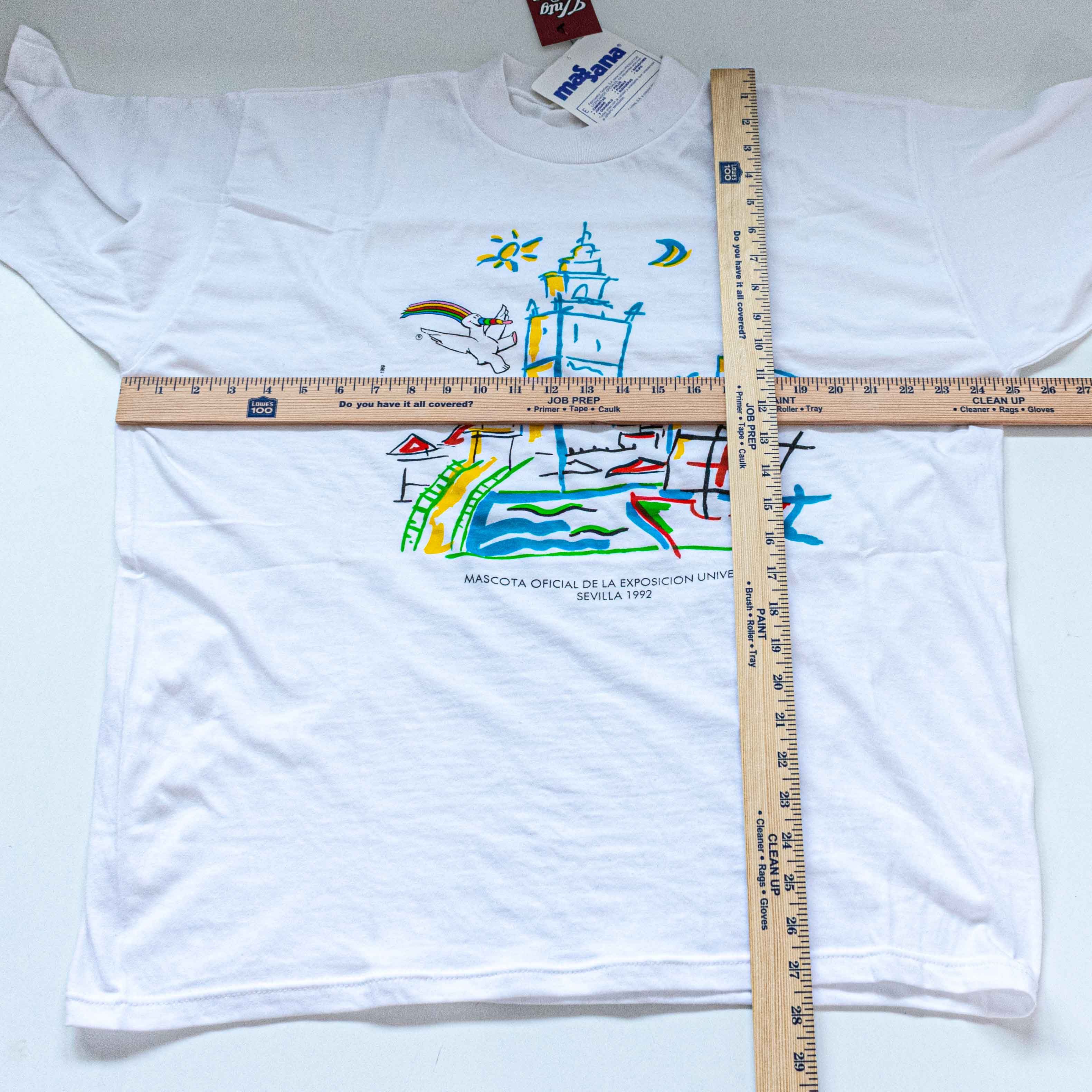 Vintage Expo 1992 Sevilla Spain Art T-Shirt XXL VTG 90s Size US XXL / EU 58 / 5 - 3 Thumbnail