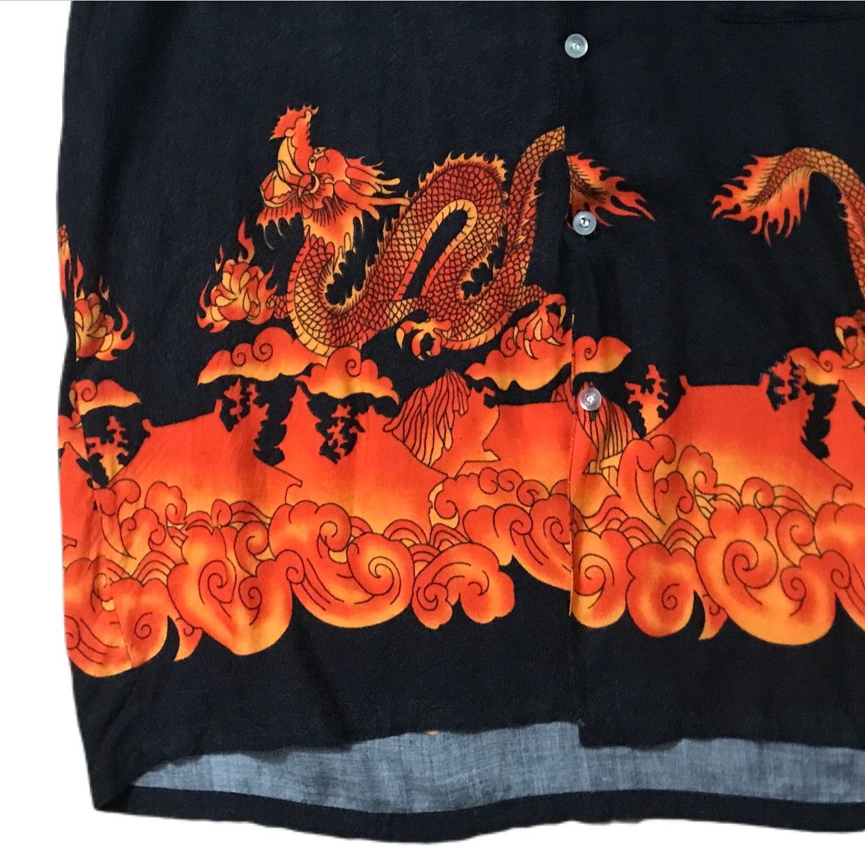 Vintage unknown brand black red dragon shirt Size US S / EU 44-46 / 1 - 4 Thumbnail