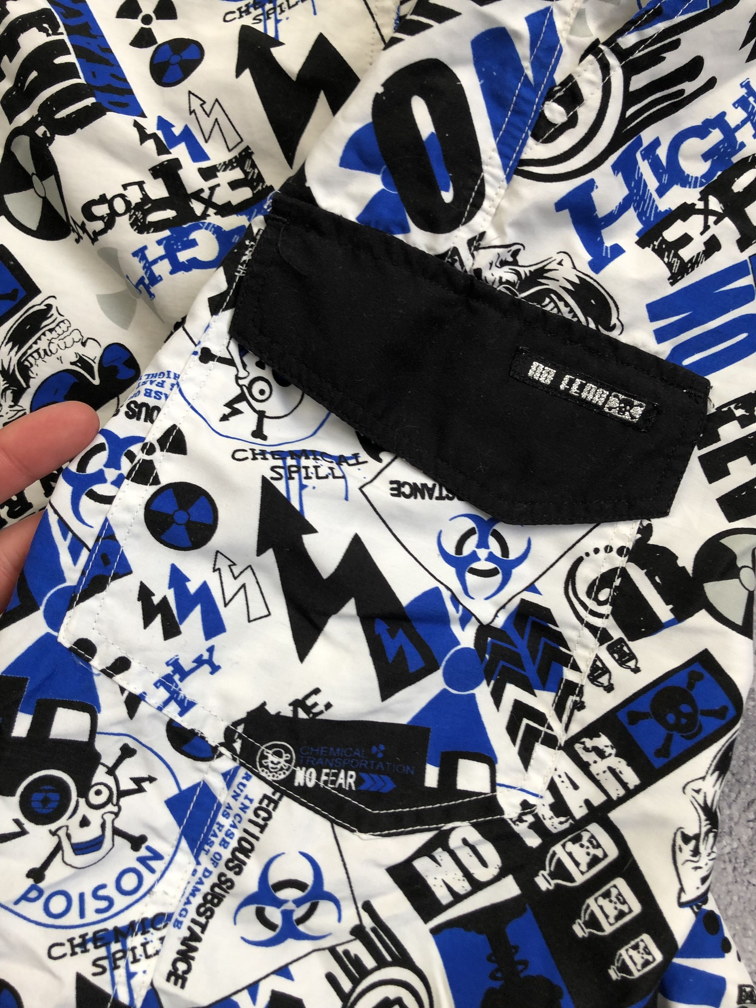 No Fear NO FEAR Crazy Y2k Monogram Shorts Streetwear Beach Serf Size US 33 - 15 Thumbnail