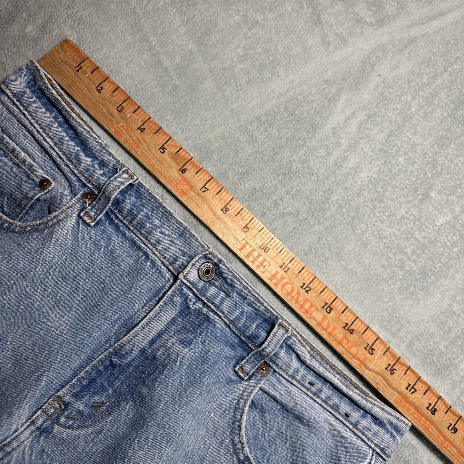 Abercrombie & Fitch Y2k 2000s Abercrombie Fitch Straight Baggy Jeans Ws 31 Size 35" - 9 Thumbnail