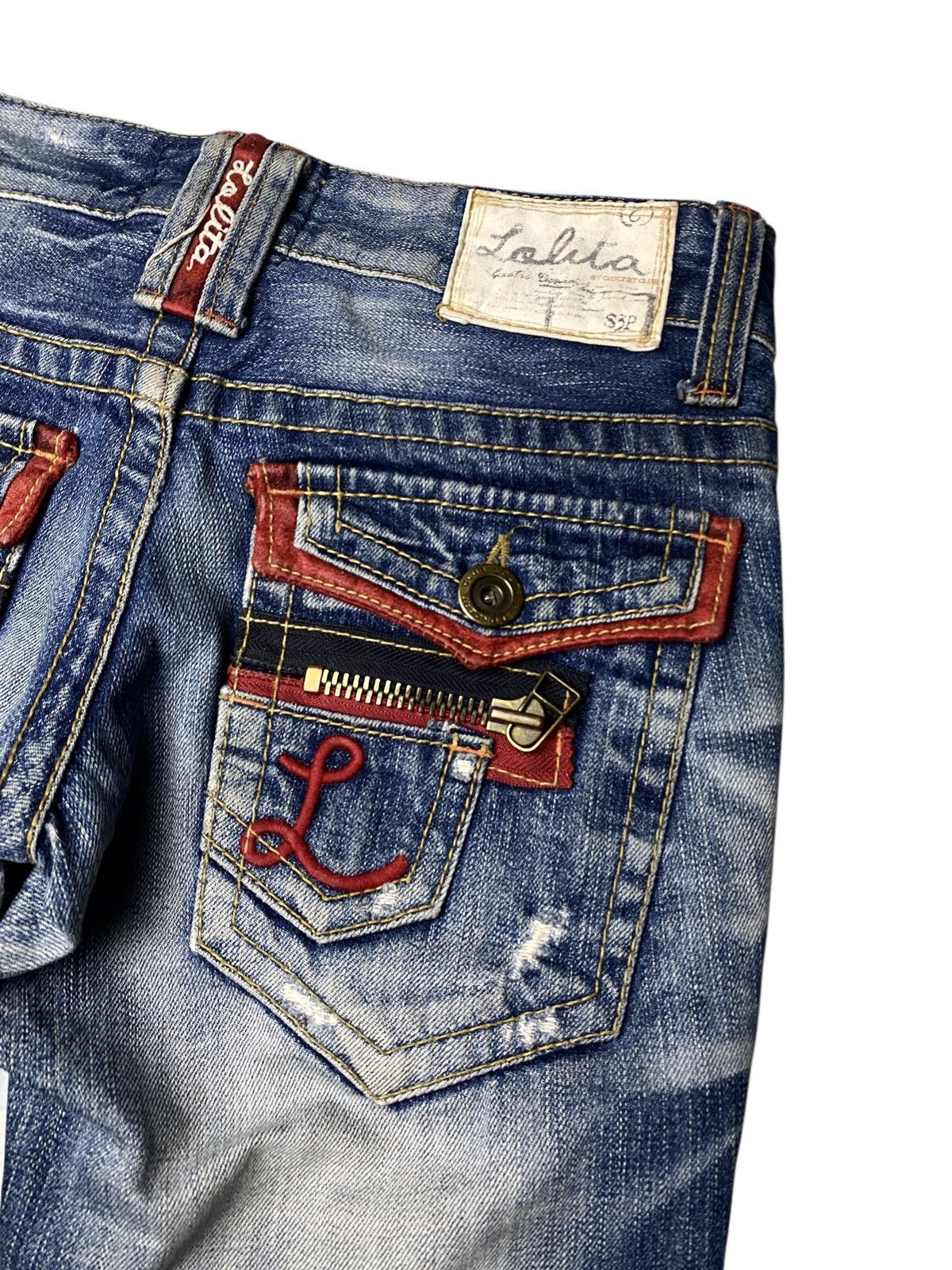 If Six Was Nine 2000's Lolita Seawash Multizip Flared Jeans Size US 28 / EU 44 - 8 Thumbnail