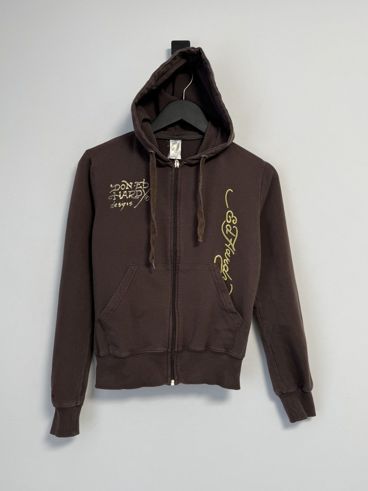 Ed Hardy Ed Hardy Vintage Y2K Style Ful Zip Hoodie Brown Size L / US 10 / IT 46 - 1 Thumbnail
