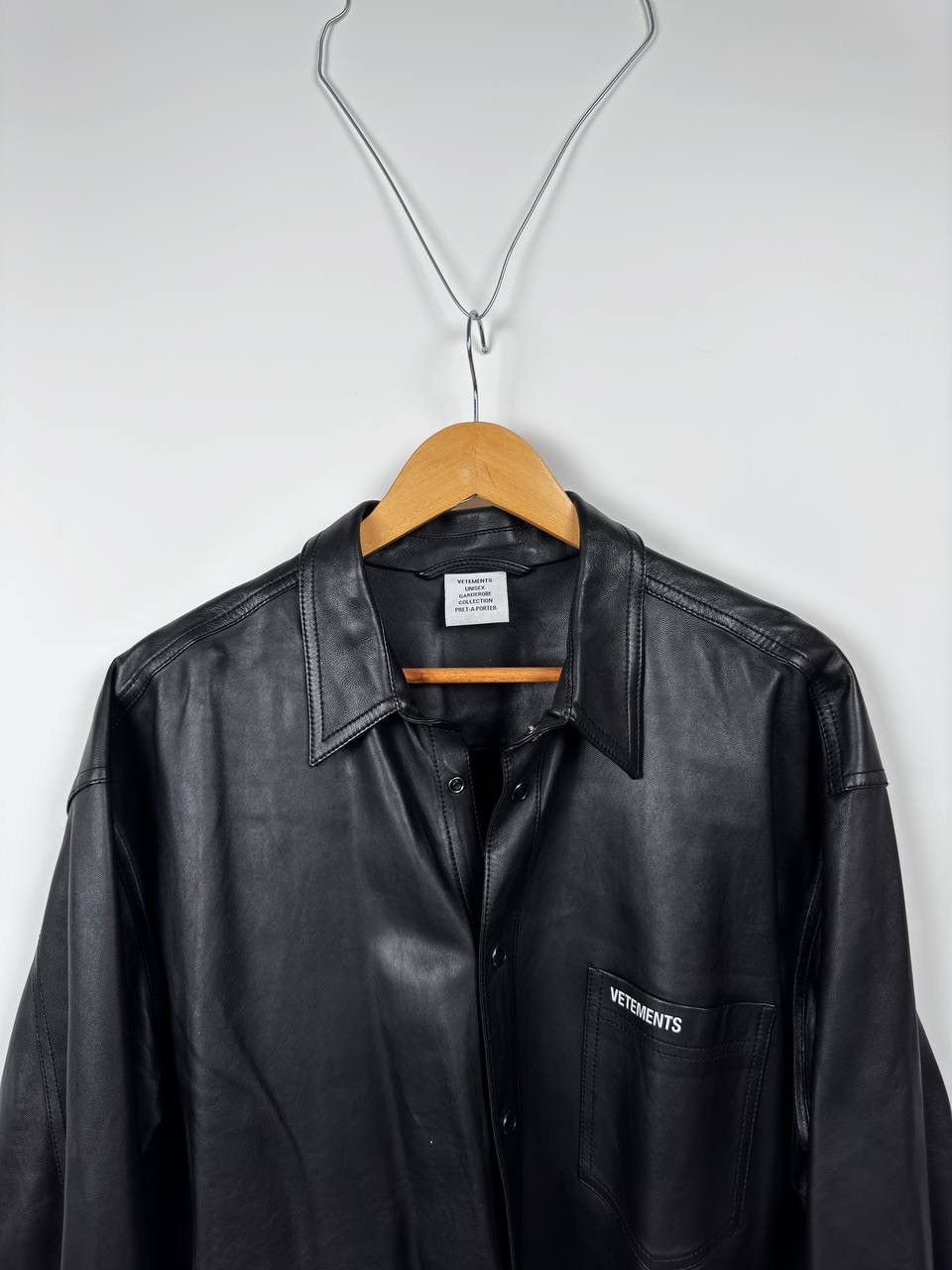 Vetements Vetements Leather Overshirt Jacket Size US S / EU 44-46 / 1 - 5 Thumbnail