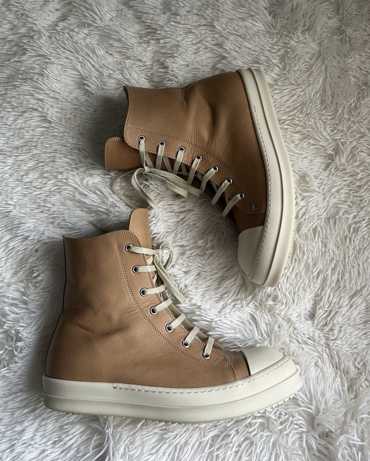 Rick Owens WORN ONCE Rick Owens Mainline Leather Ramones High Size 43 Size US 10 / EU 43 - 2 Thumbnail