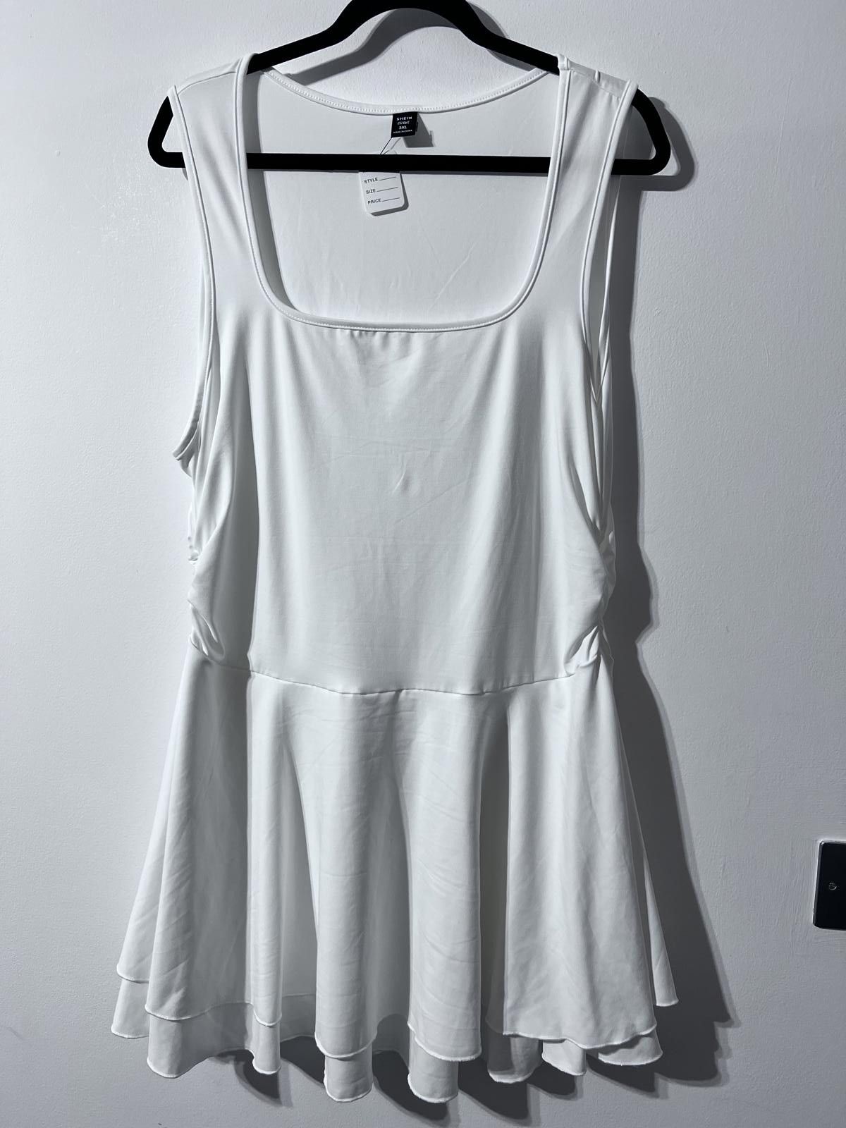Shein SHEIN Curve White Sleeveless Dress – 3XL (UK 22) Size XXL / US 16-18 / IT 52-54 - 1 Thumbnail
