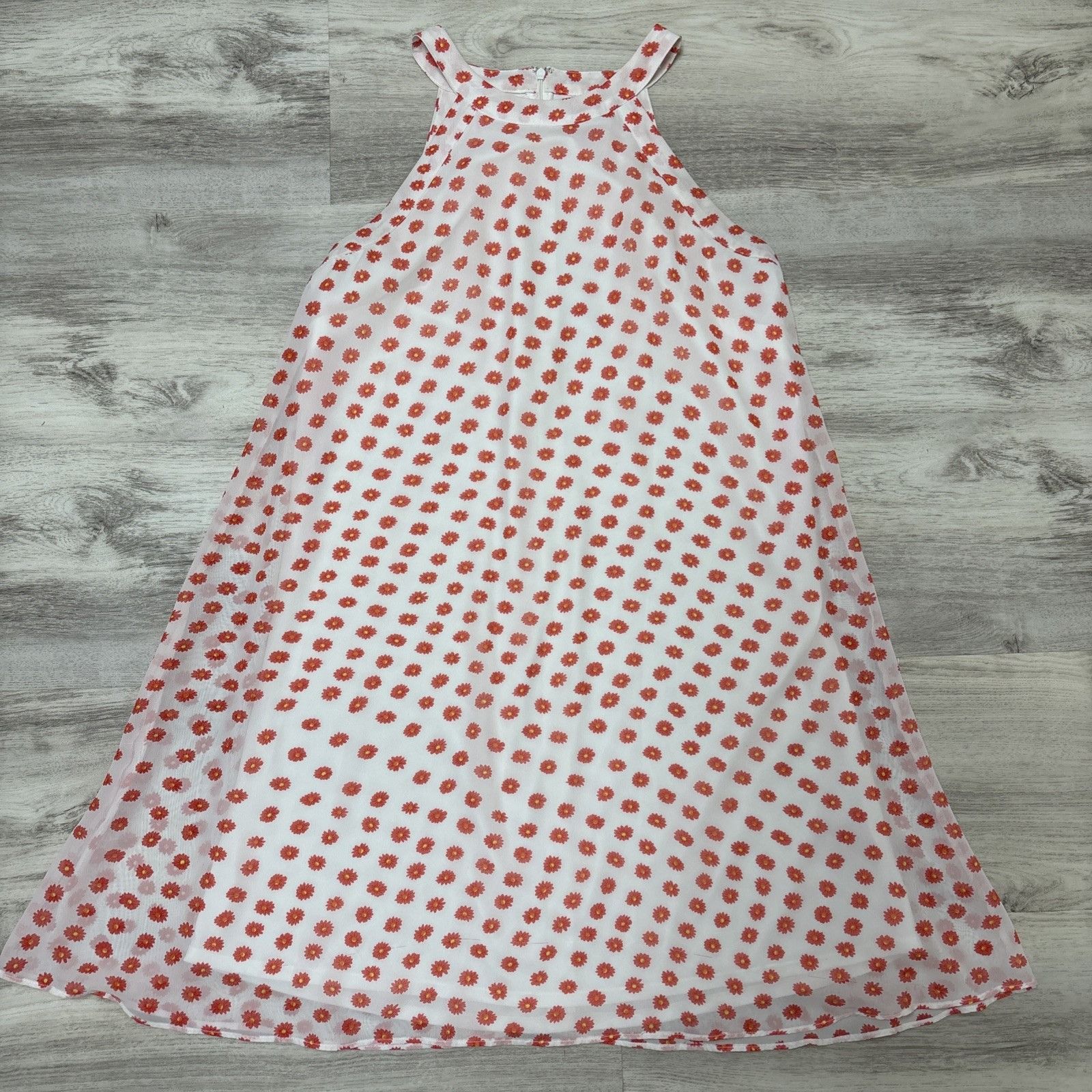 Betsey Johnson Y2K Betsey Johnson Halter Dress Womens 8 Coral Daisy Print S Size M / US 6-8 / IT 42-44 - 5 Thumbnail