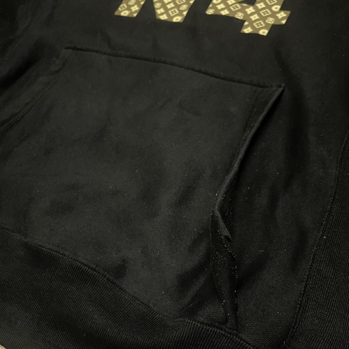 Stussy × Vintage Vintage 1990s Stussy N4 Monogram hoodie Size US L / EU 52-54 / 3 - 5 Thumbnail