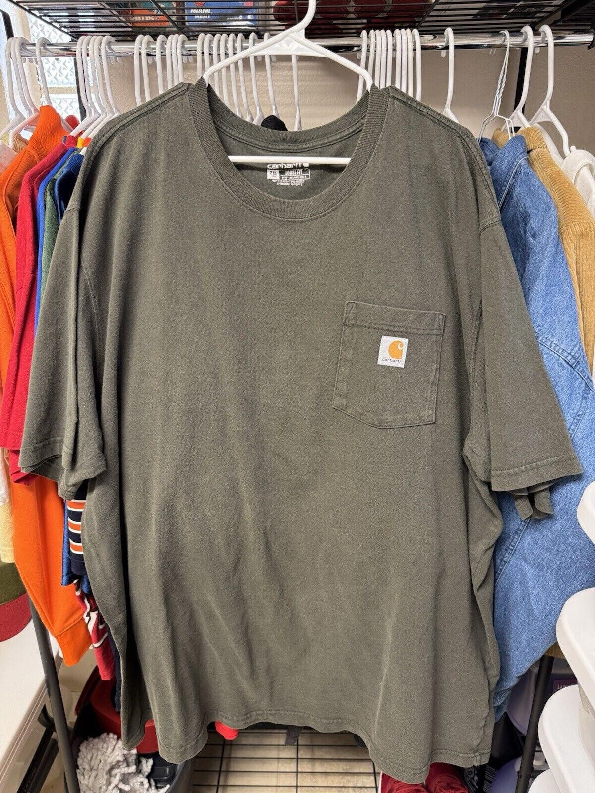 Carhartt Carhartt Loose Fit Short Sleeve Heavy Weight Pocket T Shirt Size US XXL / EU 58 / 5 - 1 Thumbnail